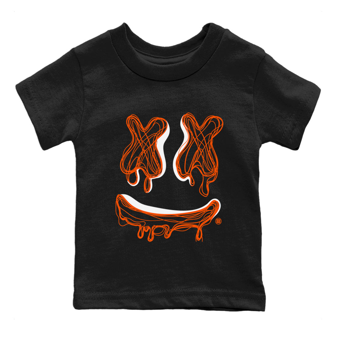 Smile Doodle snkmatch Tees Kids - Air Jordan 12 Brilliant Orange