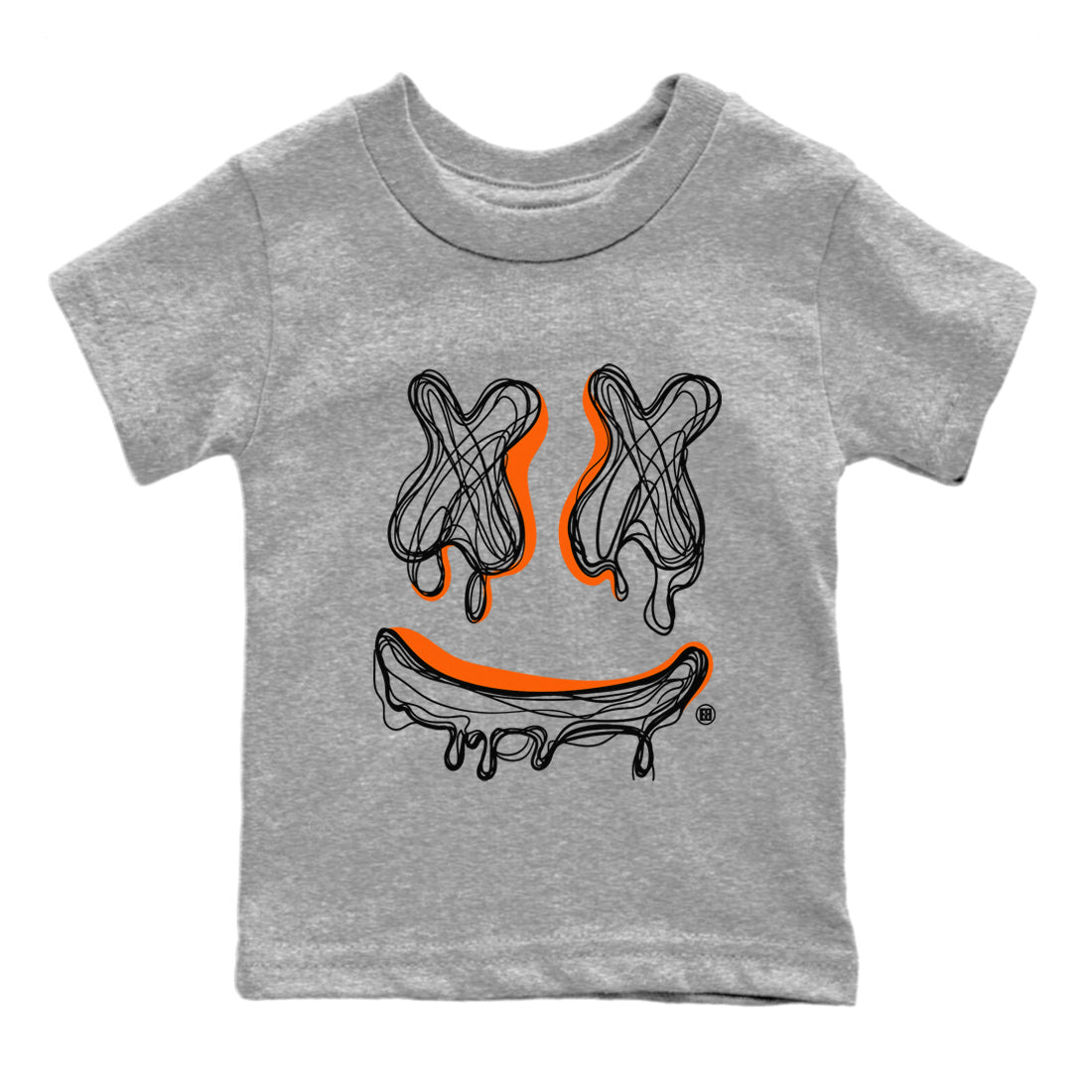 Smile Doodle snkmatch Tees Kids - Air Jordan 12 Brilliant Orange