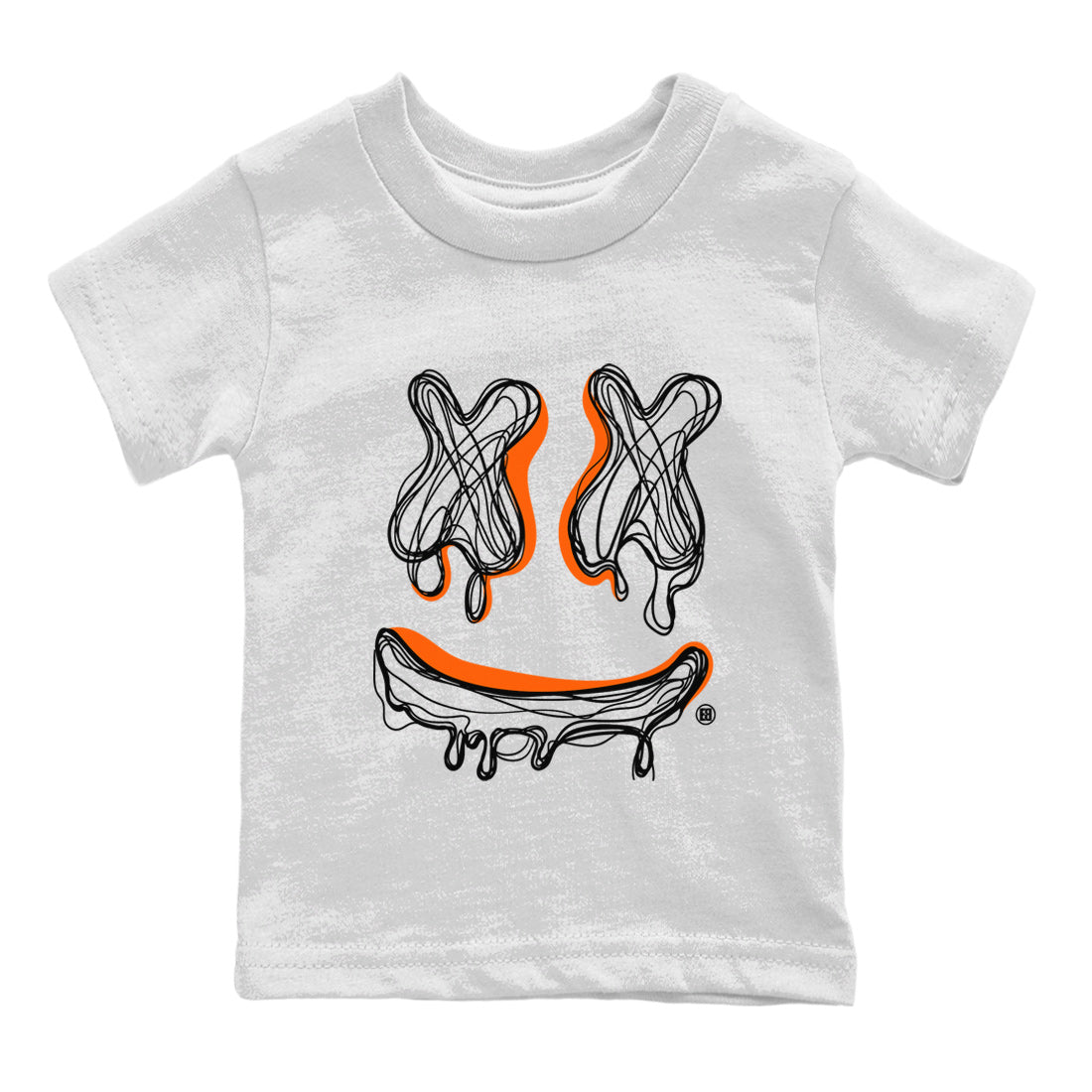 Smile Doodle snkmatch Tees Kids - Air Jordan 12 Brilliant Orange