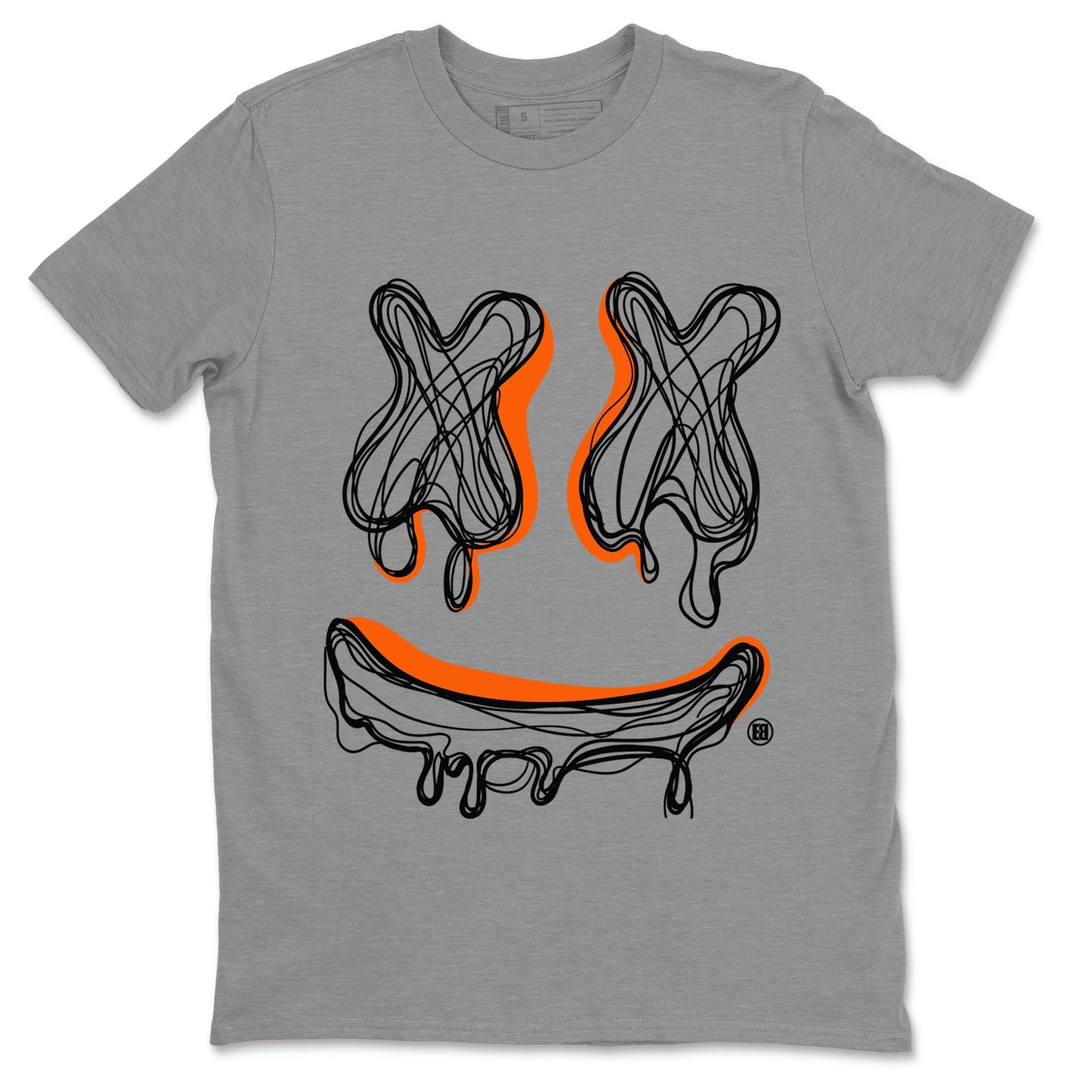 Smile Doodle snkmatch Tees - Air Jordan 12 Brilliant Orange