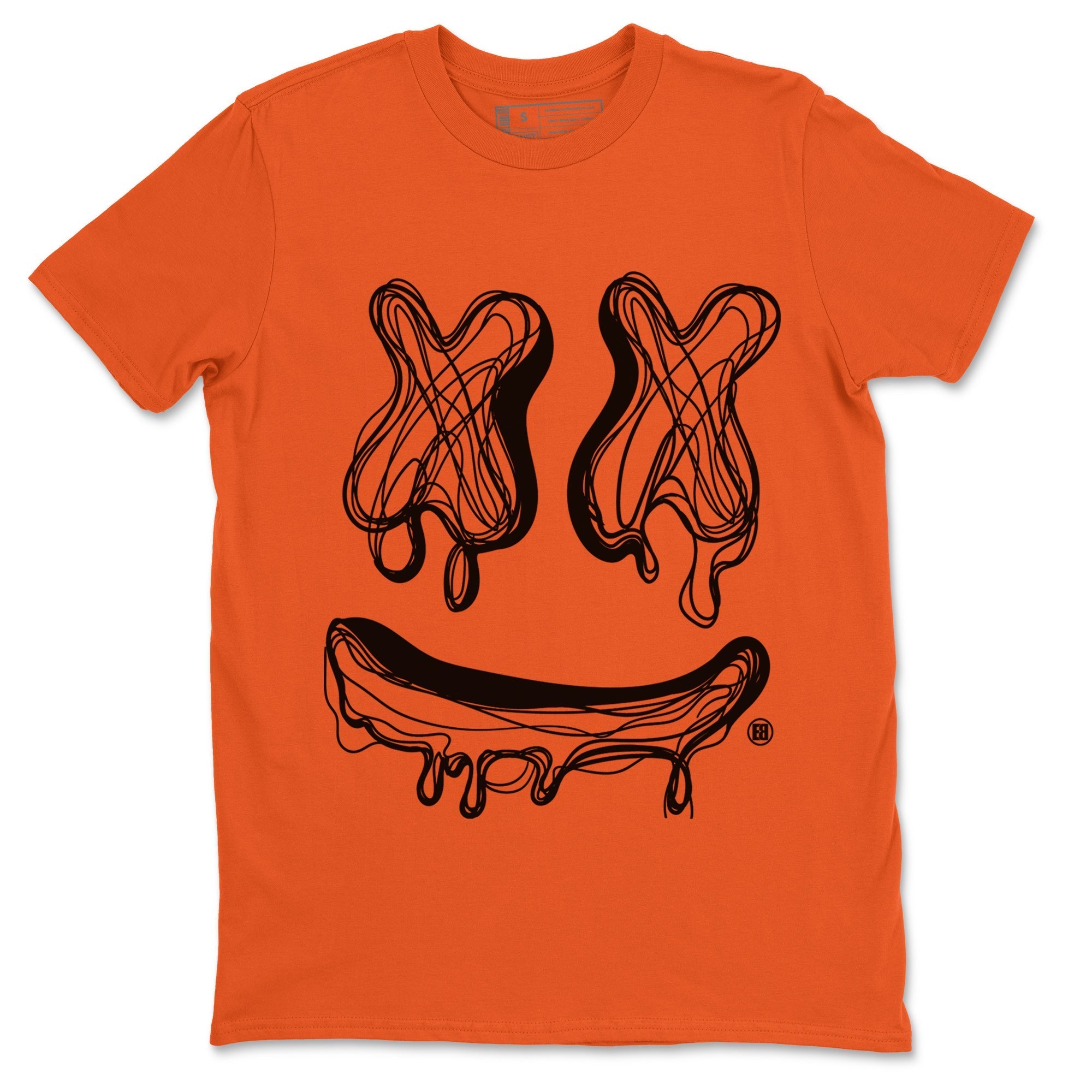 Smile Doodle snkmatch Tees - Air Jordan 12 Brilliant Orange