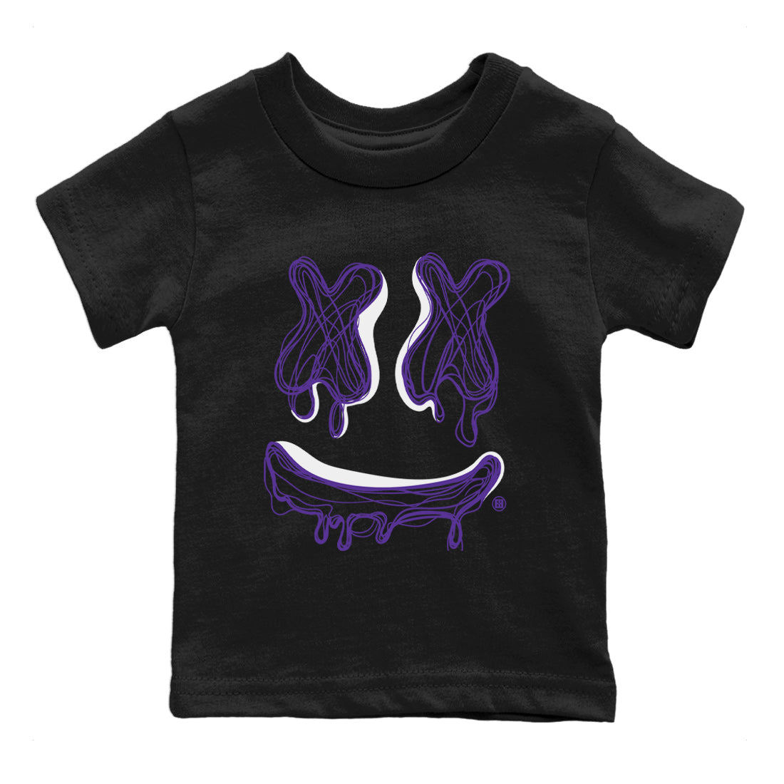 Smile Doodle snkmatch Tees Kids - Air Jordan 12 Field Purple