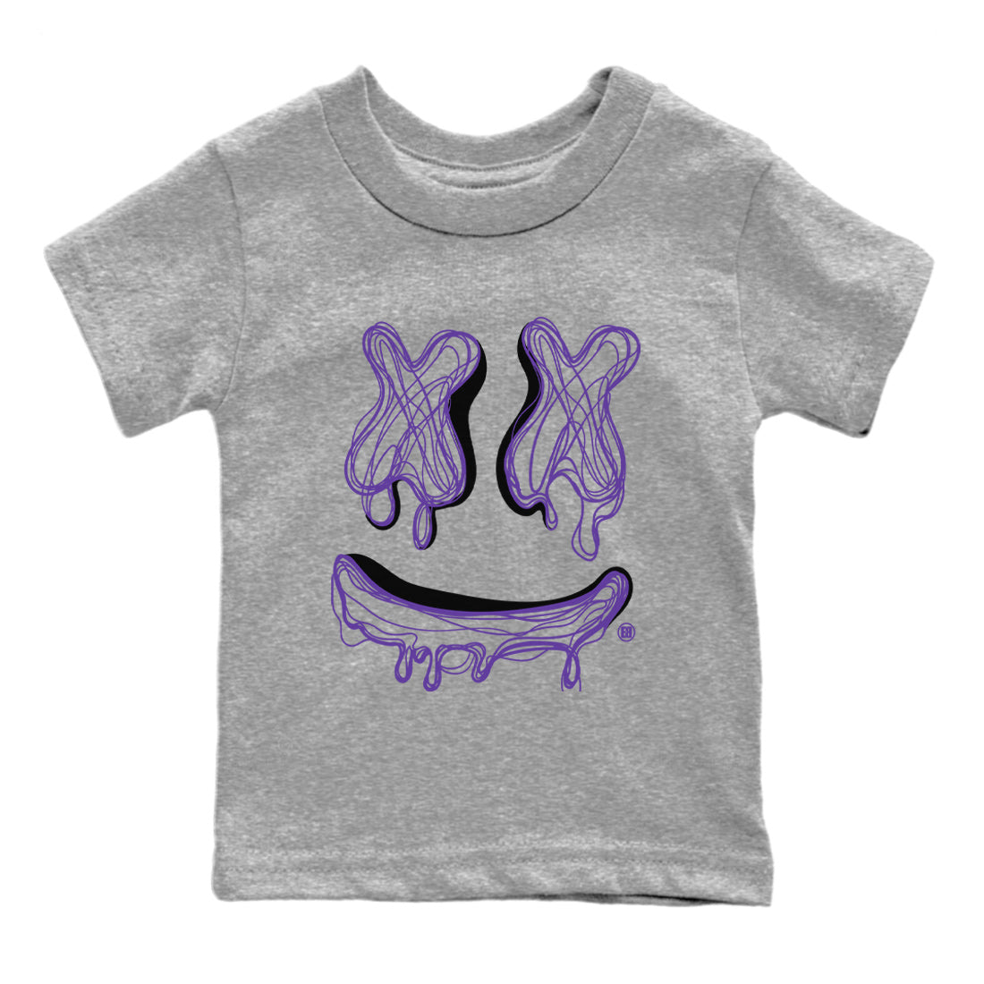 Smile Doodle snkmatch Tees Kids - Air Jordan 12 Field Purple
