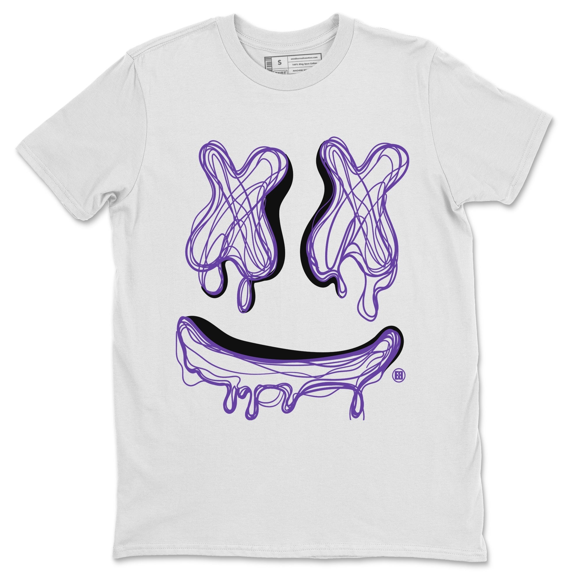 Smile Doodle snkmatch Tees - Air Jordan 12 Field Purple