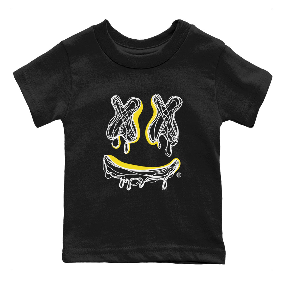 Smile Doodle snkmatch Tees Kids - Air Jordan 4 Vivid Sulfur