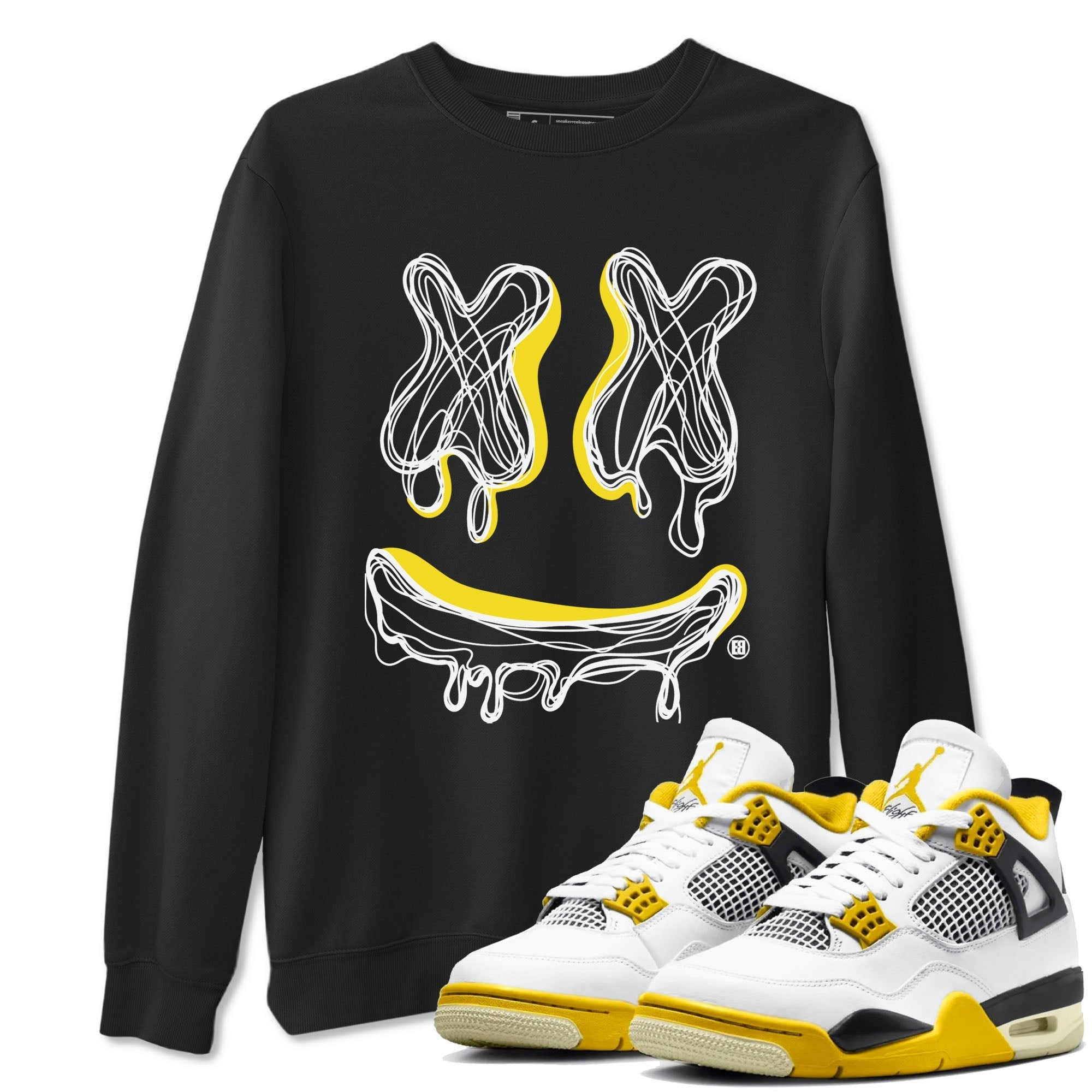 Smile Doodle snkmatch Tees - Air Jordan 4 Vivid Sulfur