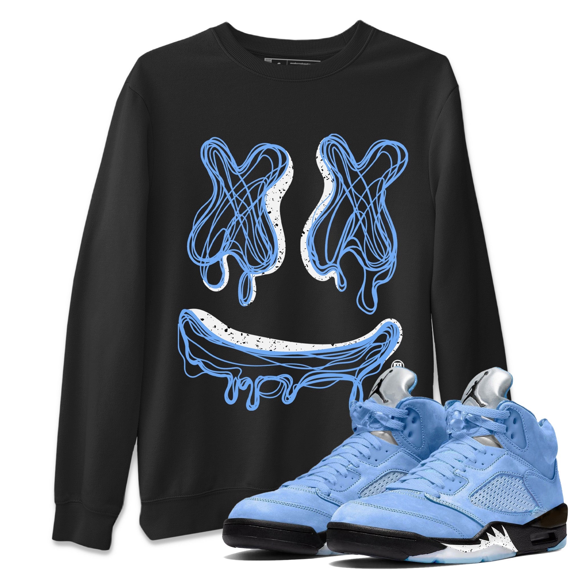 Smile Doodle snkmatch Tees - Air Jordan 5 UNC