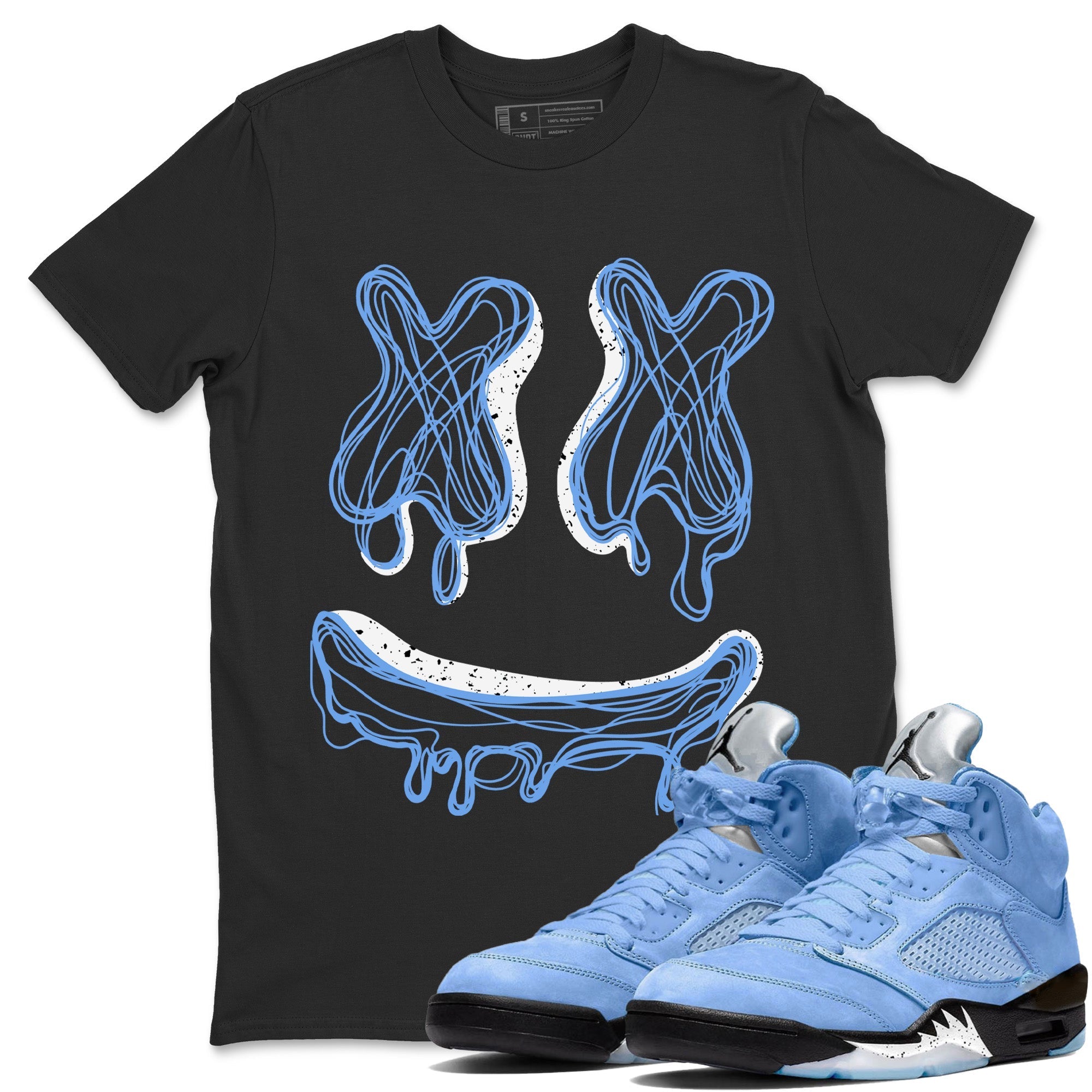 Smile Doodle snkmatch Tees - Air Jordan 5 UNC