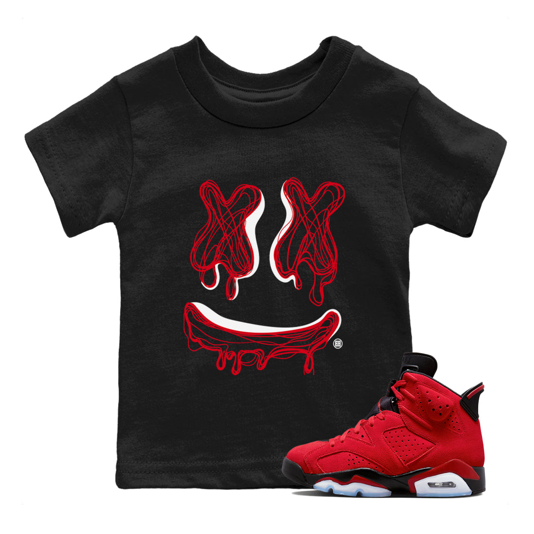 Smile Doodle snkmatch Tees Kids - Air Jordan 6 Toro Bravo