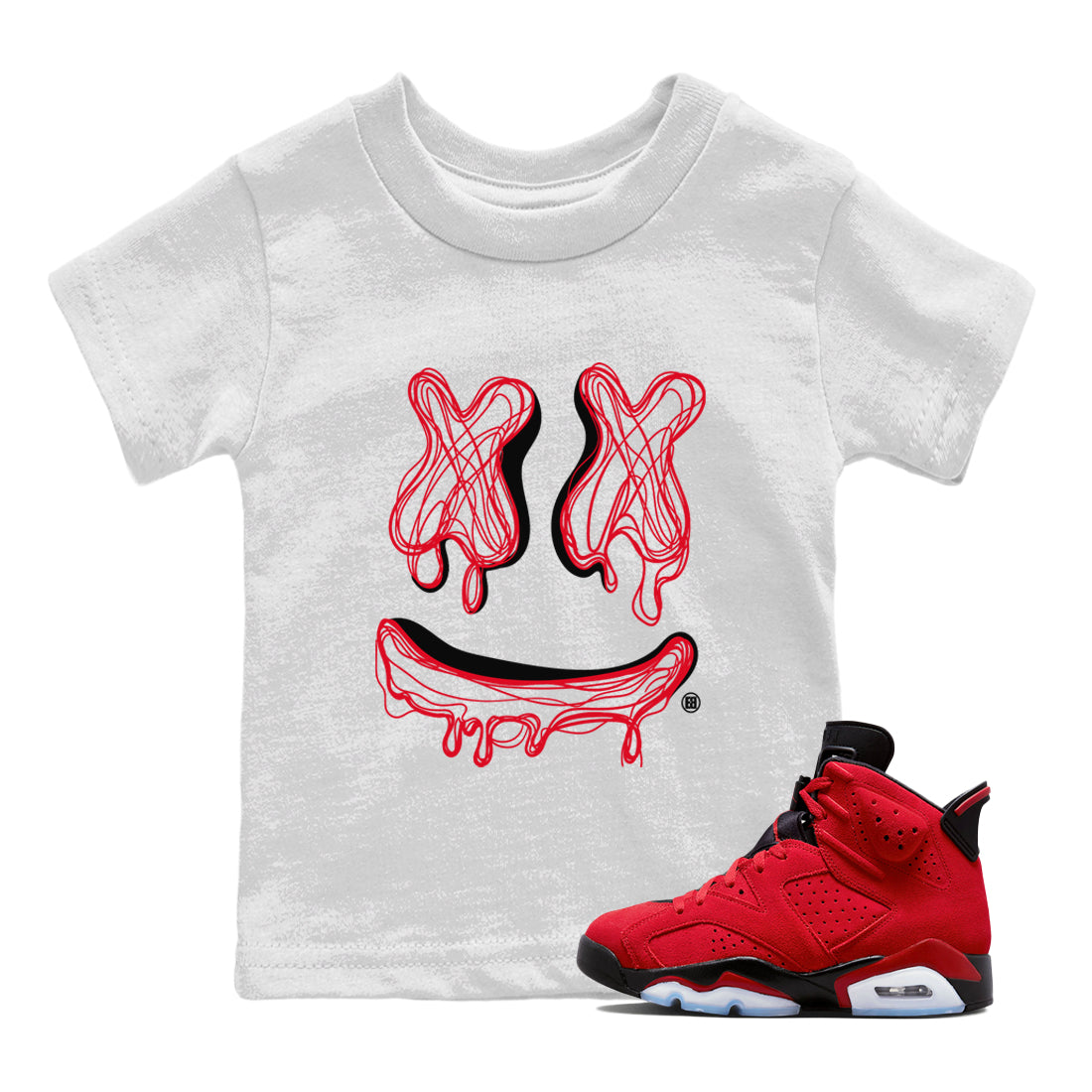 Smile Doodle snkmatch Tees Kids - Air Jordan 6 Toro Bravo