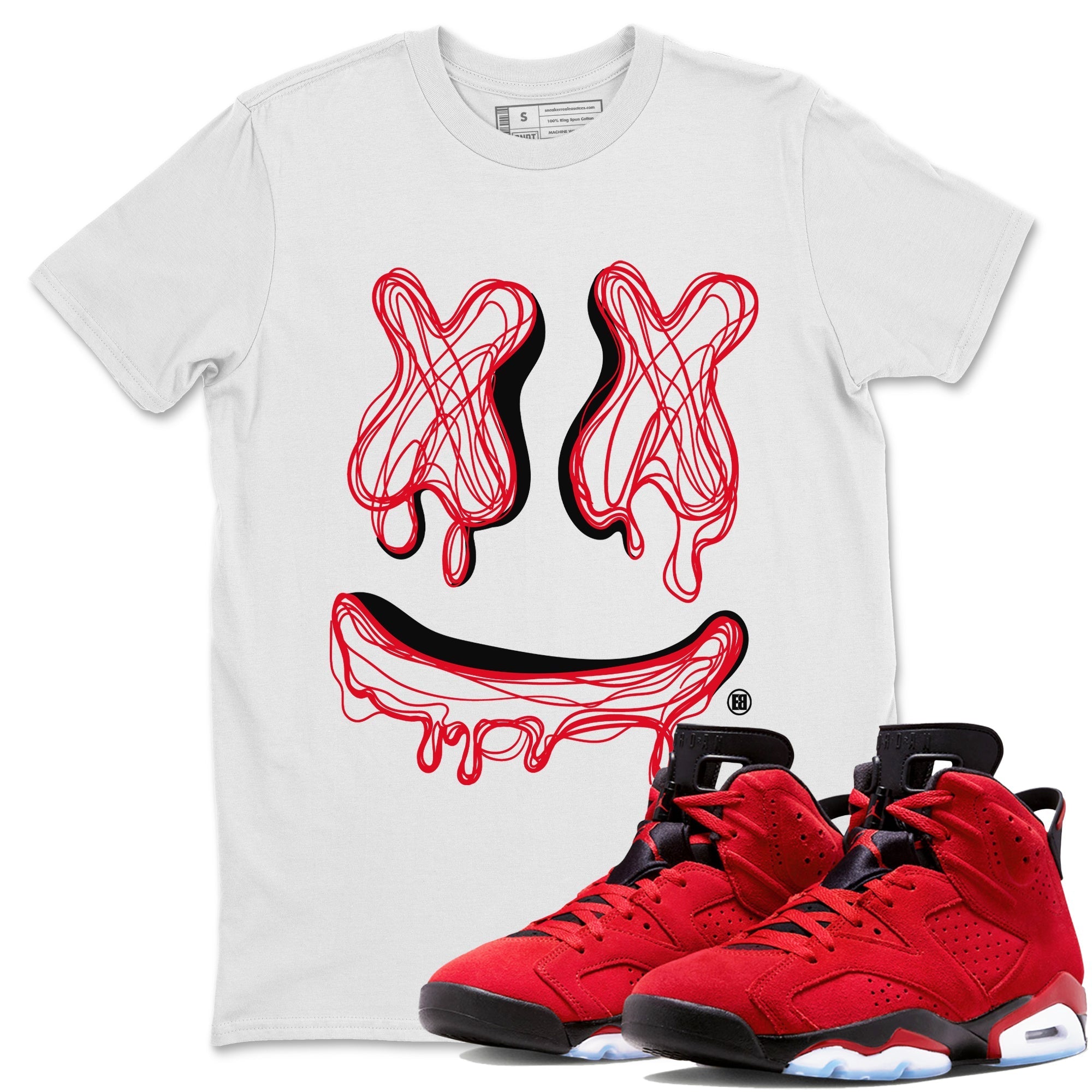 Smile Doodle snkmatch Tees - Air Jordan 6 Toro Bravo