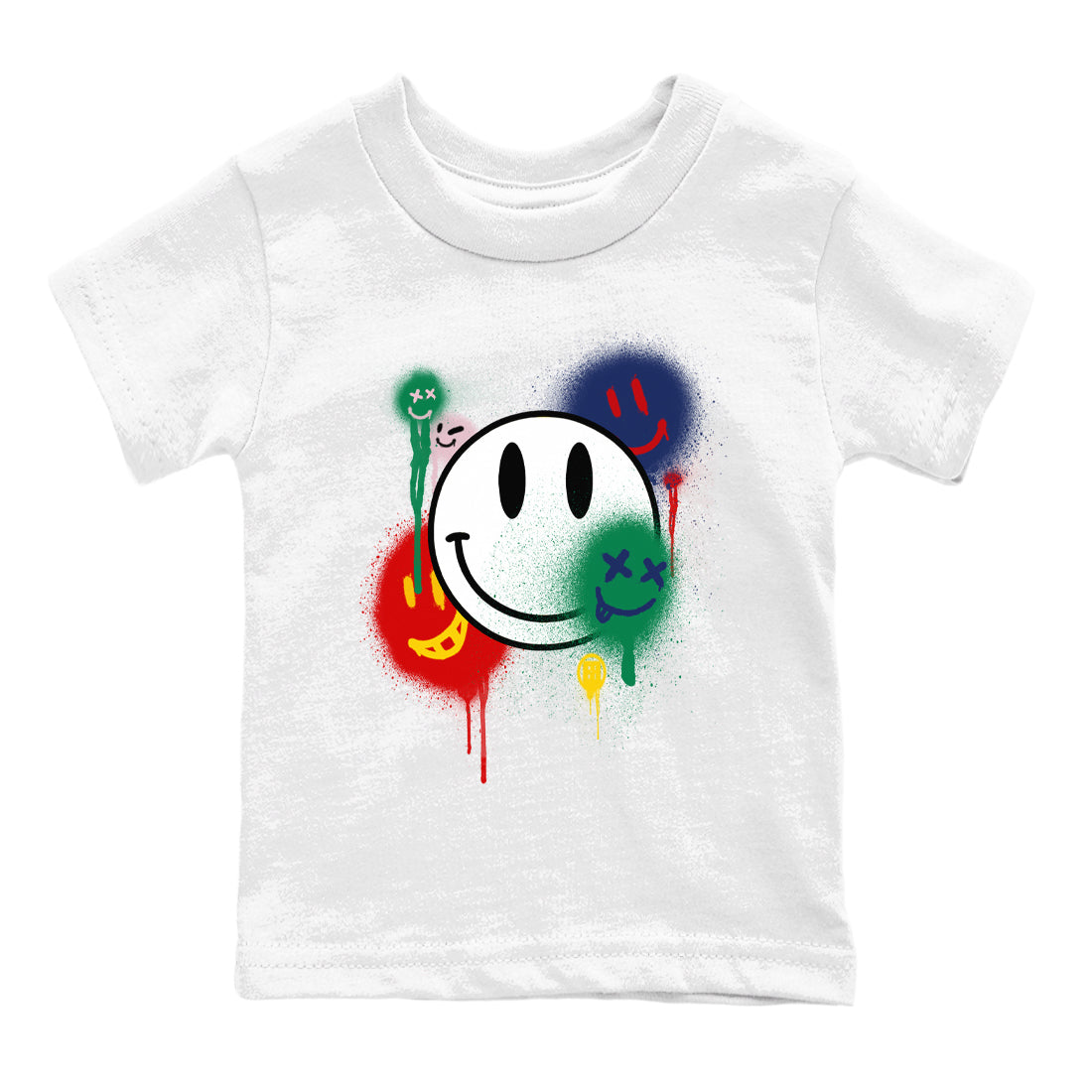 Smile Painting snkmatch Tees Kids - Air Force 3 Blue Void and Tour Yellow