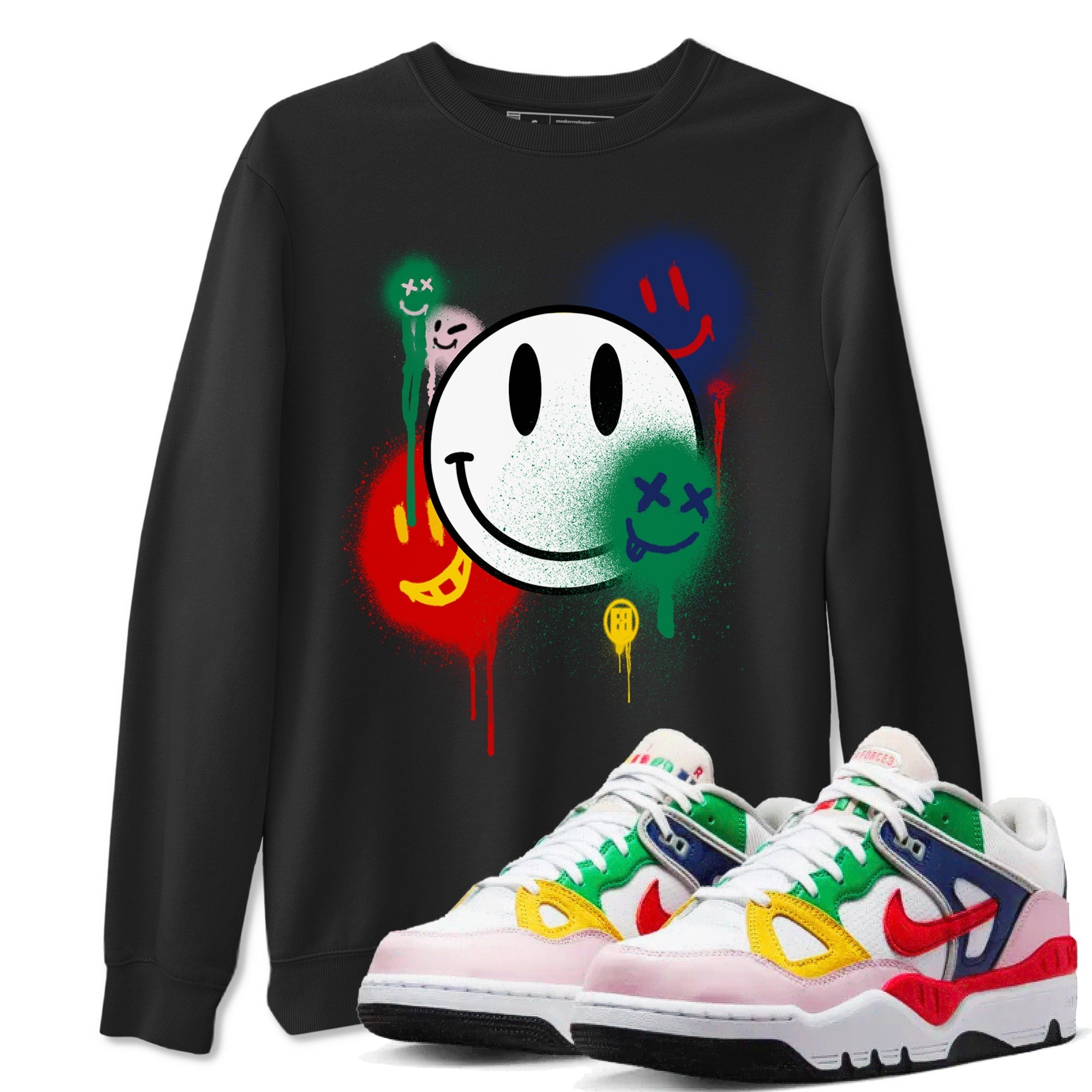 Smile Painting snkmatch Tees - Air Force 3 Blue Void and Tour Yellow
