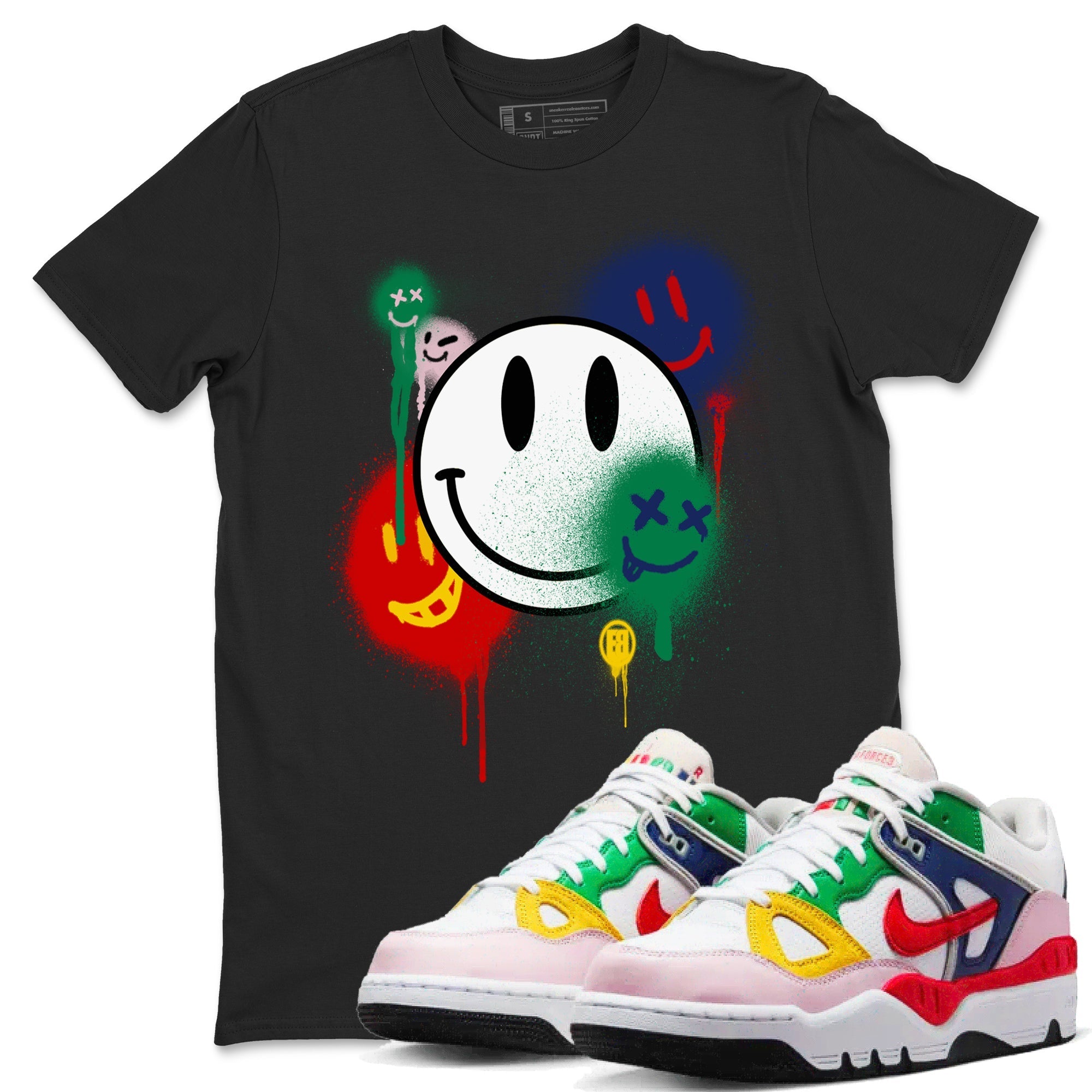 Smile Painting snkmatch Tees - Air Force 3 Blue Void and Tour Yellow