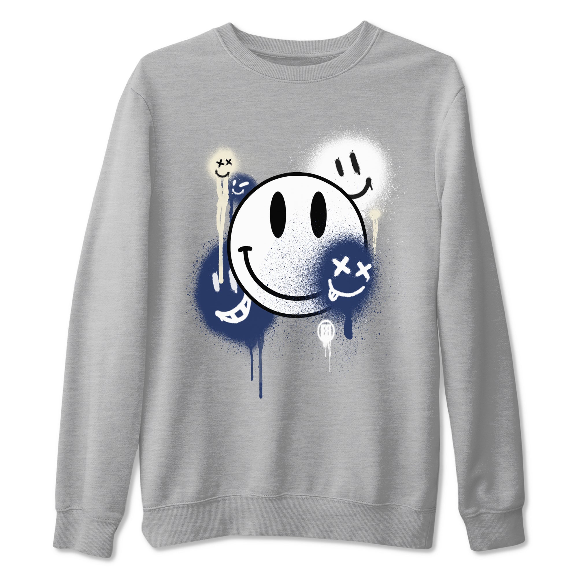 Smile Painting snkmatch Tees - Air Jordan 1 Midnight Navy