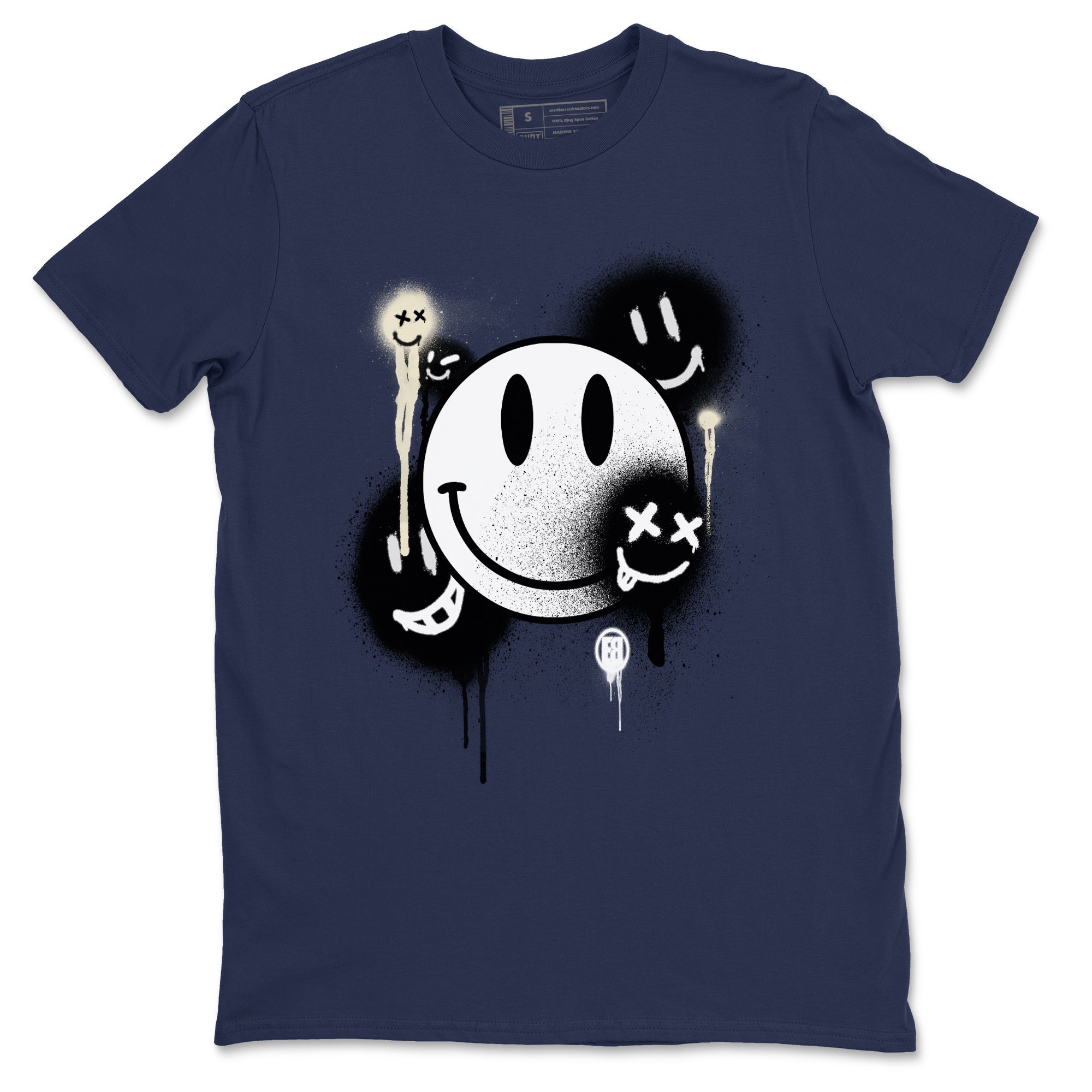 Smile Painting snkmatch Tees - Air Jordan 1 Midnight Navy