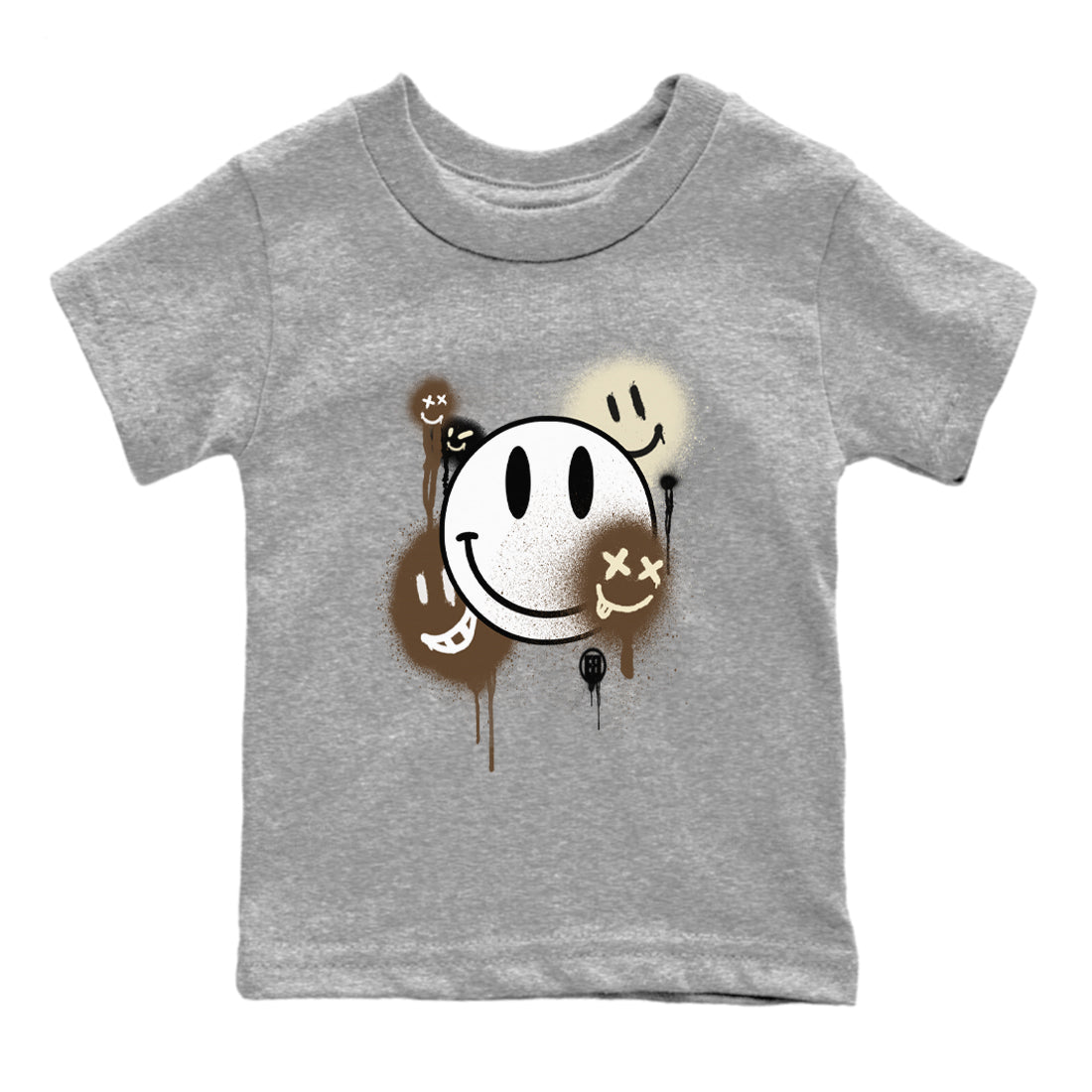 Smile Painting snkmatch Tees Kids - Air Jordan 1 Mocha