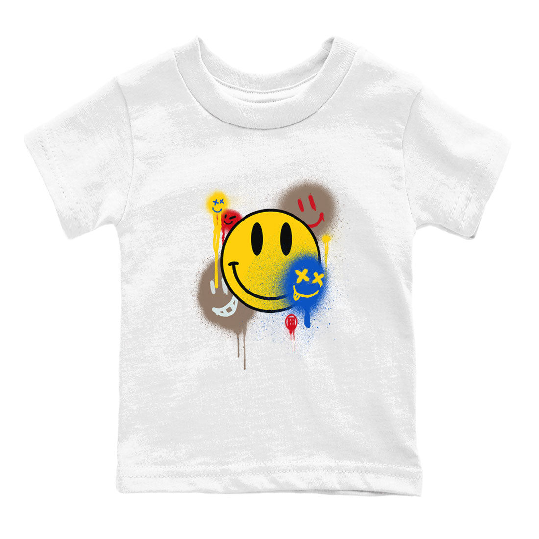 Smile Painting snkmatch Tees Kids - Air Jordan 1 Travis Scott Canary