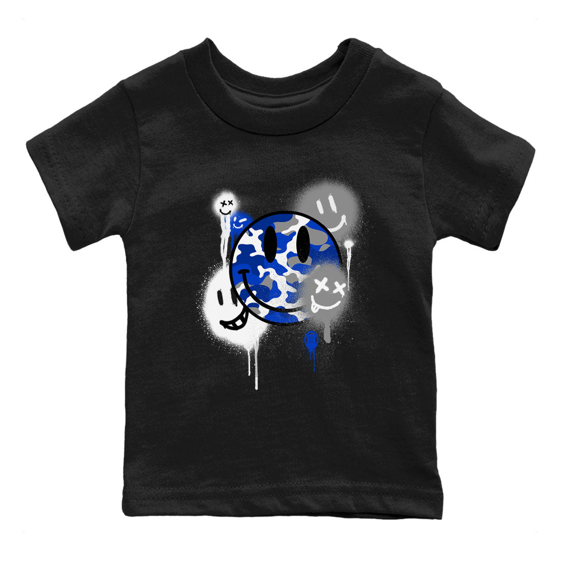 Smile Painting snkmatch Tees Kids - Air Jordan 12 Blueberry