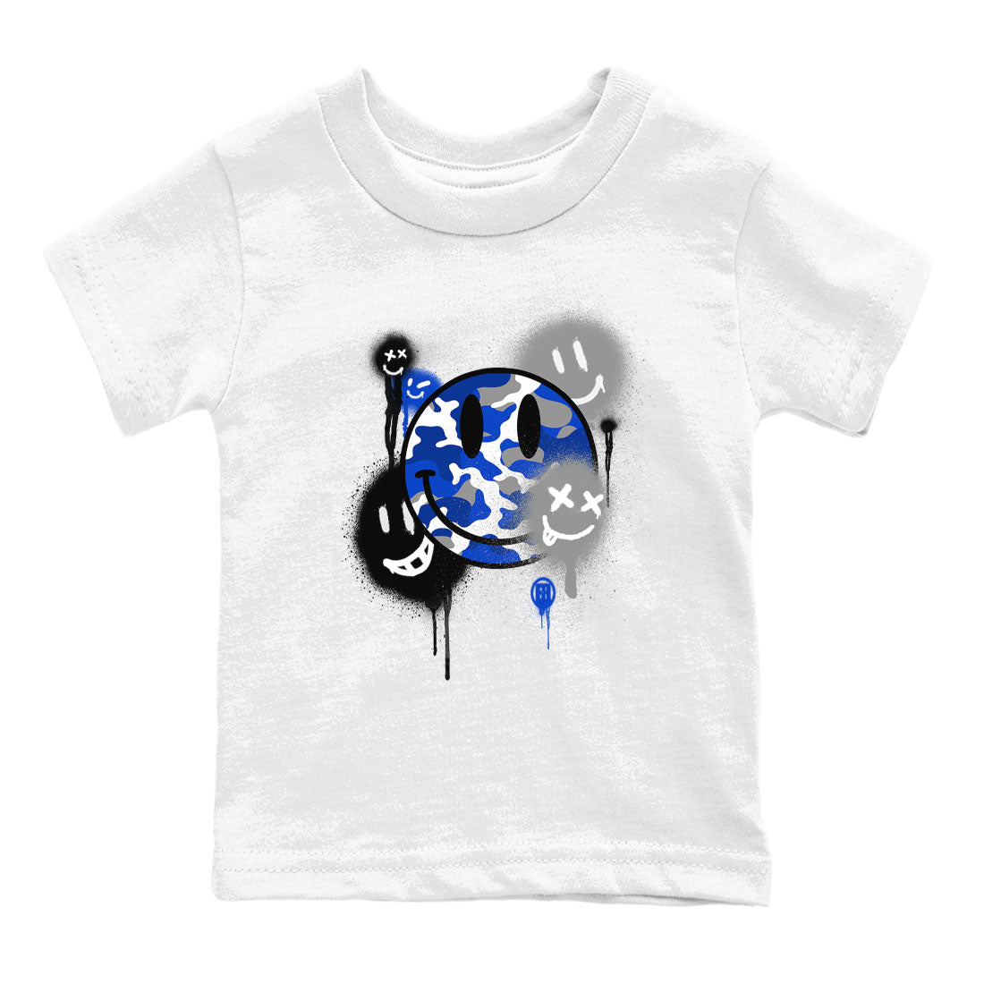 Smile Painting snkmatch Tees Kids - Air Jordan 12 Blueberry