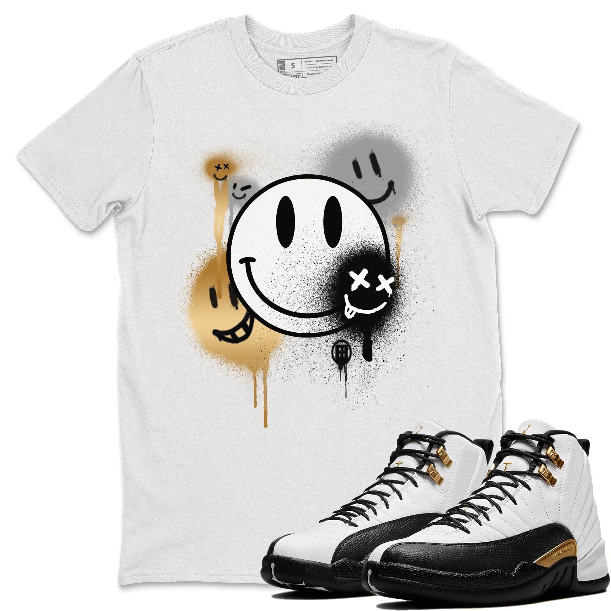 Smile Painting Unisex Tops - Air Jordan 12 Royalty