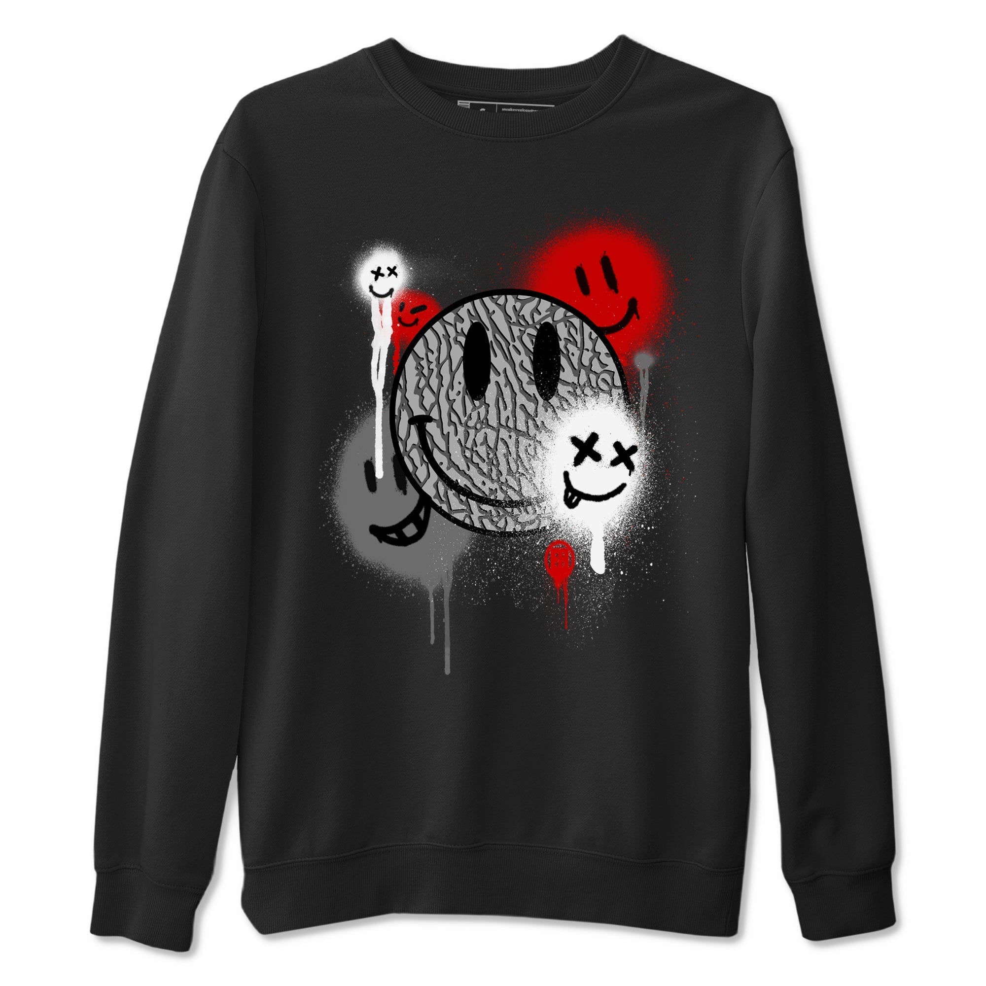 Smile Painting snkmatch Tees - Air Jordan 3 Black Cement