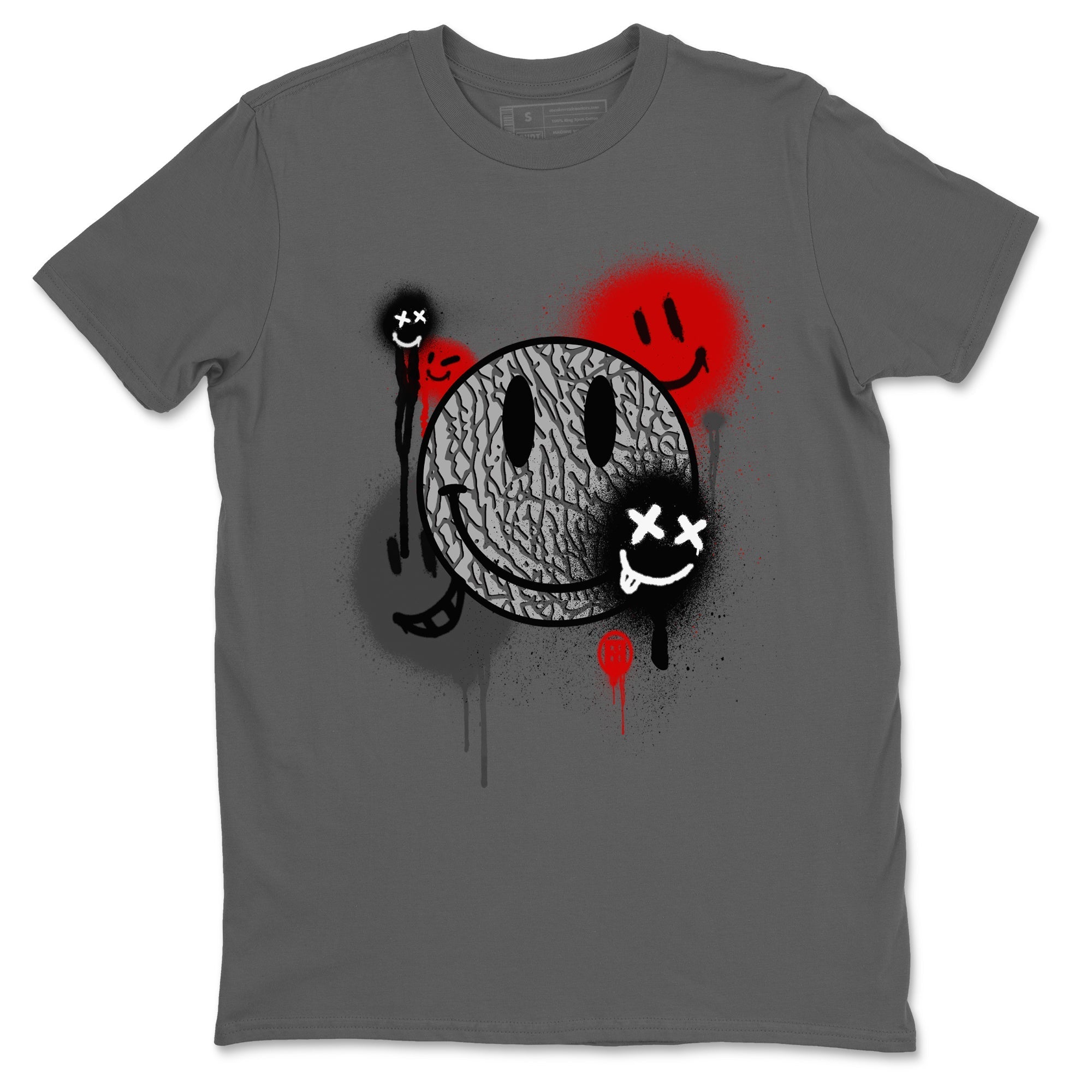 Smile Painting snkmatch Tees - Air Jordan 3 Black Cement