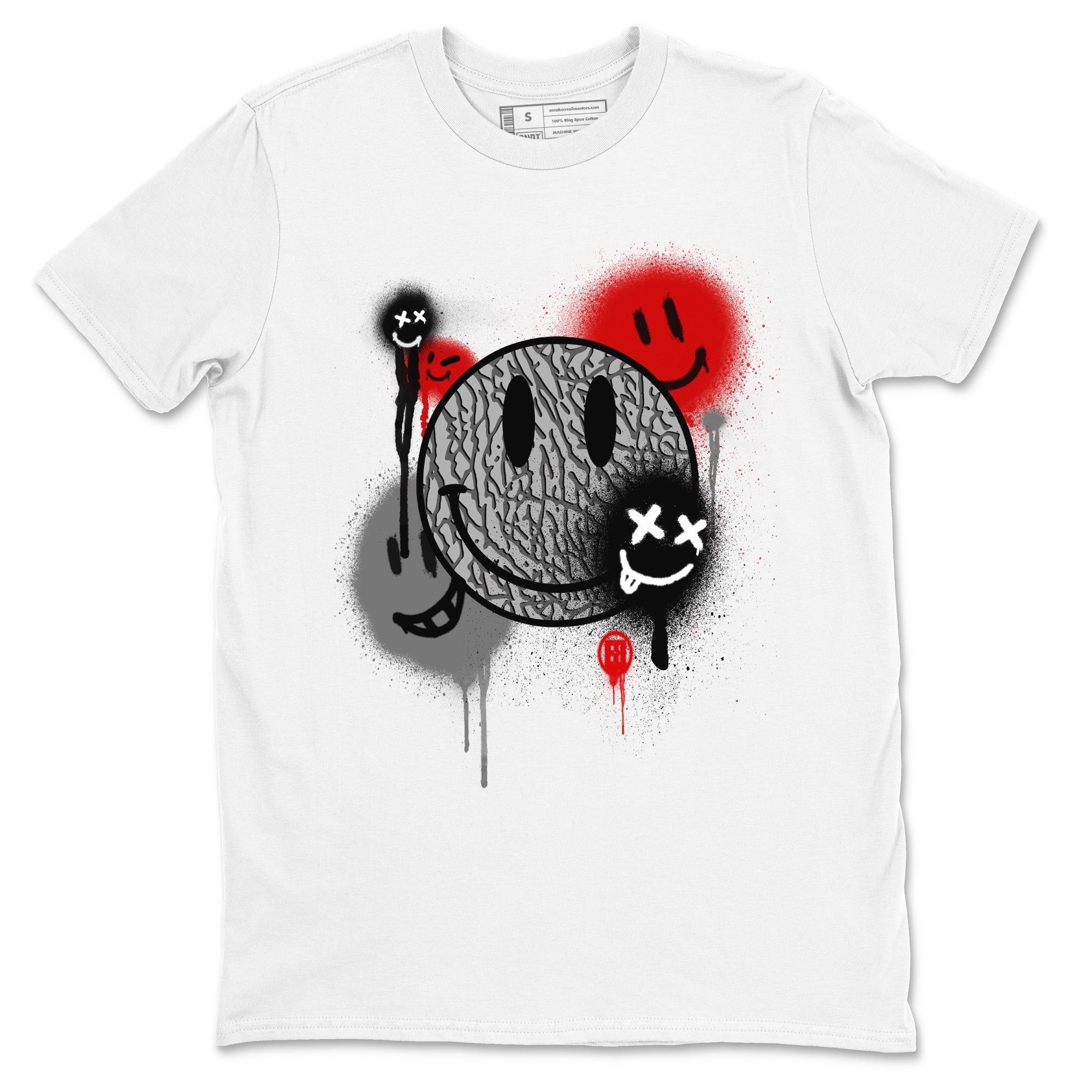Smile Painting snkmatch Tees - Air Jordan 3 Black Cement