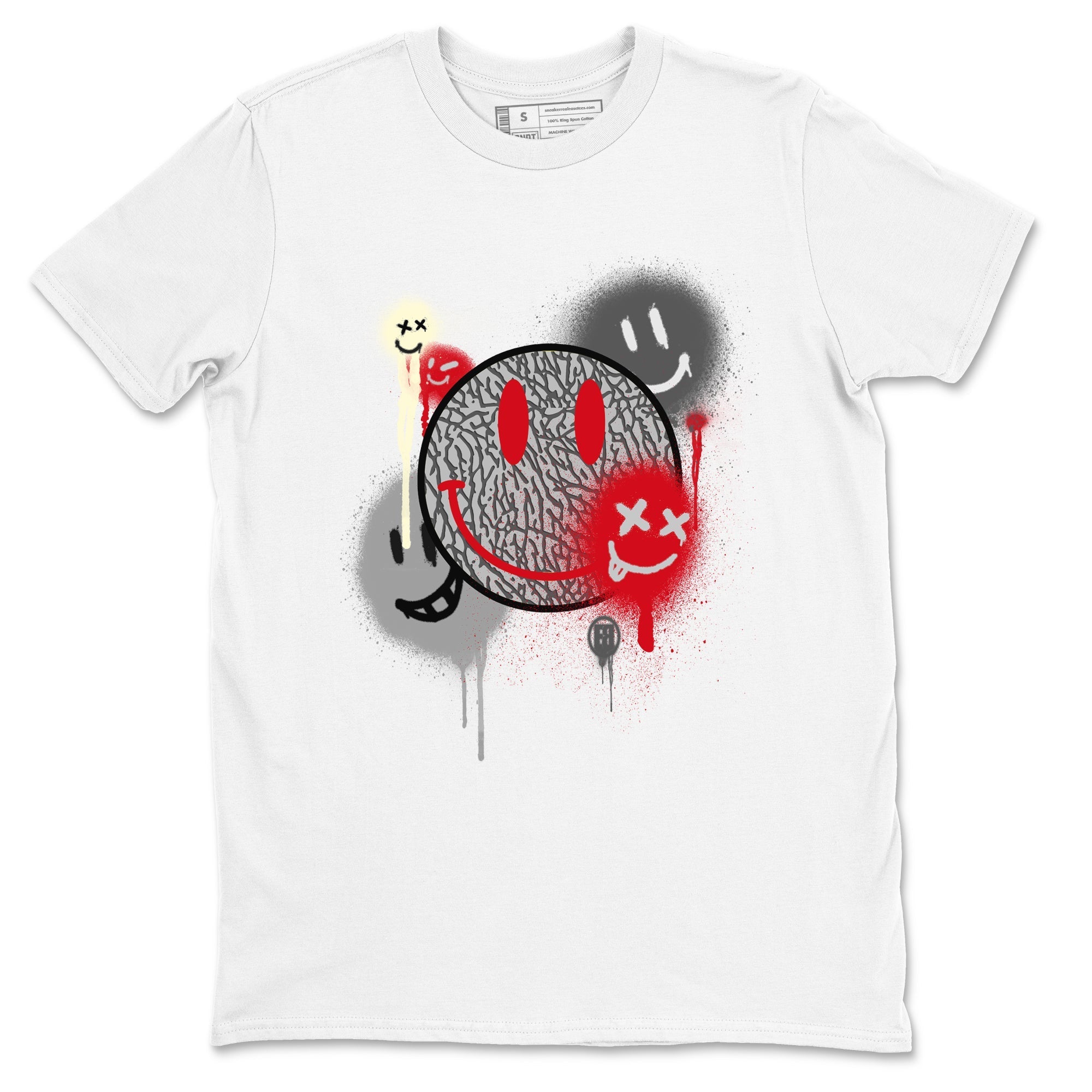 Smile Painting snkmatch Tees - Air Jordan 3 Cement Grey