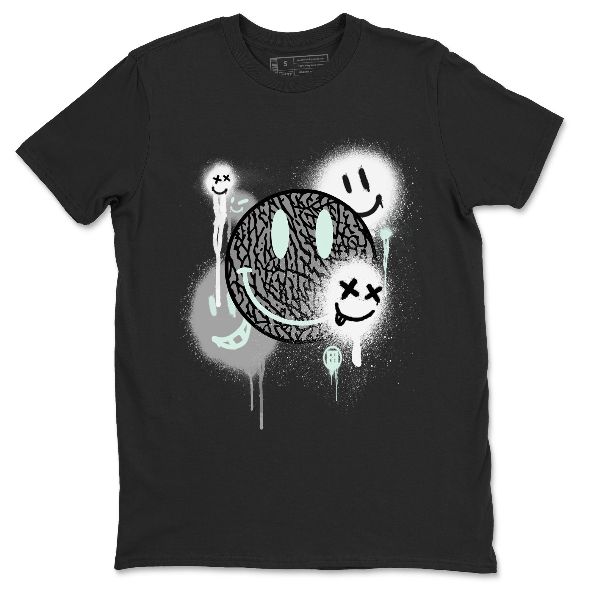 Smile Painting snkmatch Tees - Air Jordan 3 Green Glow