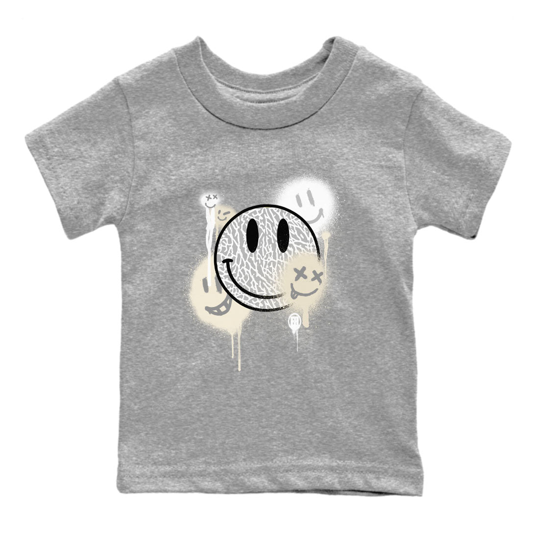 Smile Painting snkmatch Tees Kids - Air Jordan 3 Ivory