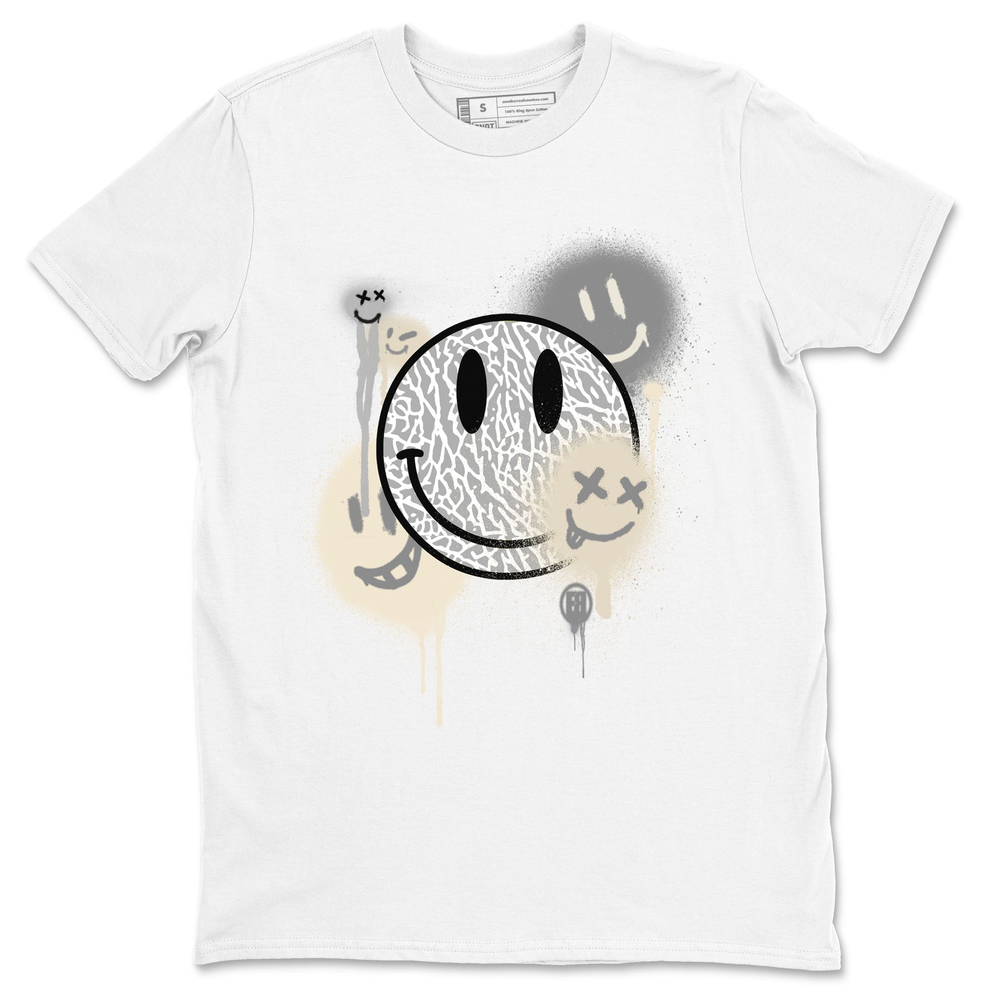 Smile Painting snkmatch Tees - Air Jordan 3 Ivory