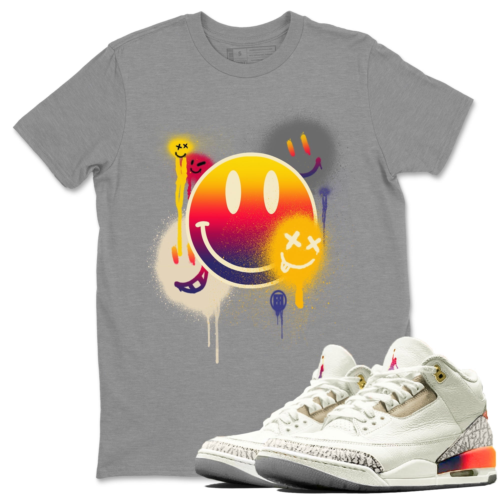 Smile Painting snkmatch Tee - Air Jordan 3 J Balvin