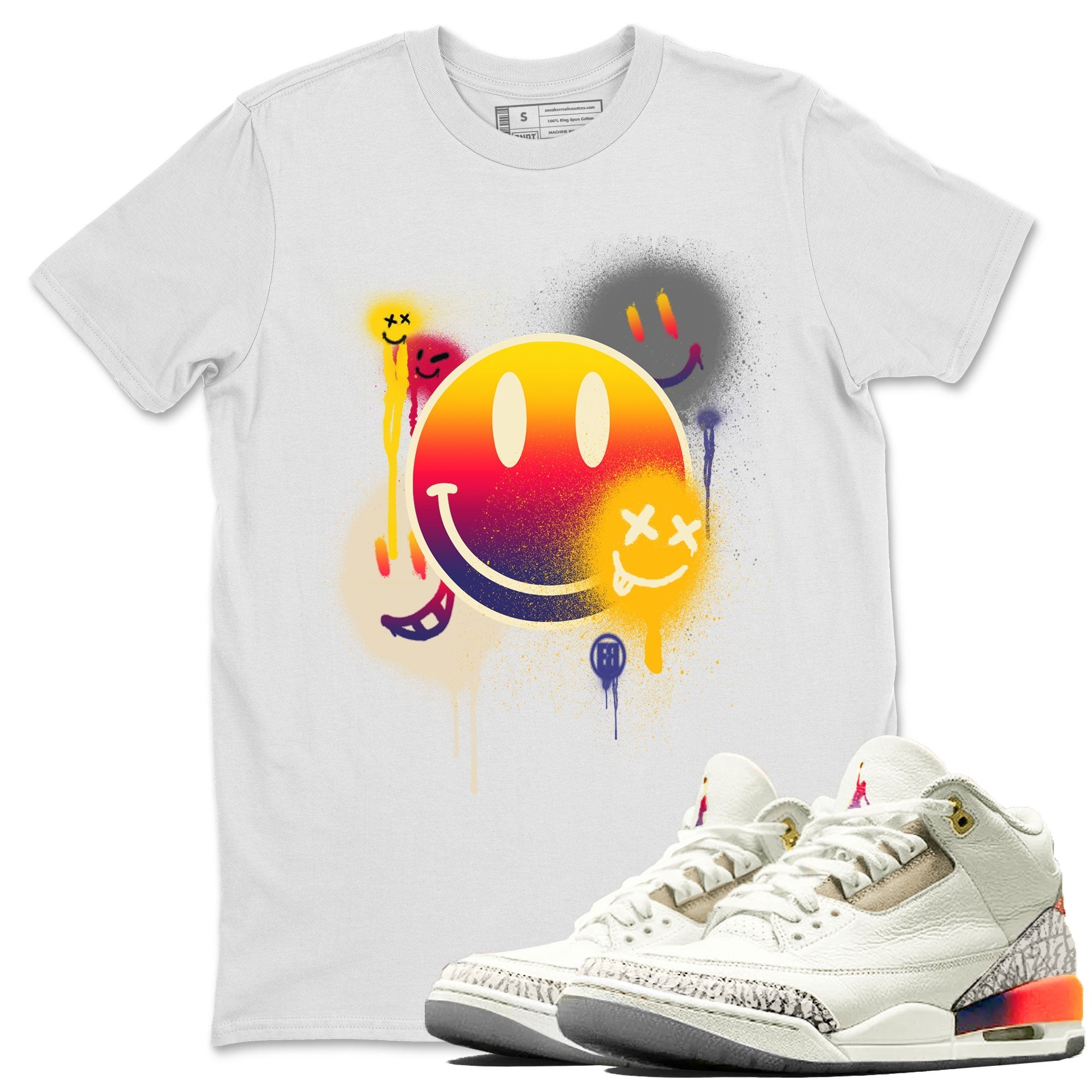 Smile Painting snkmatch Tee - Air Jordan 3 J Balvin
