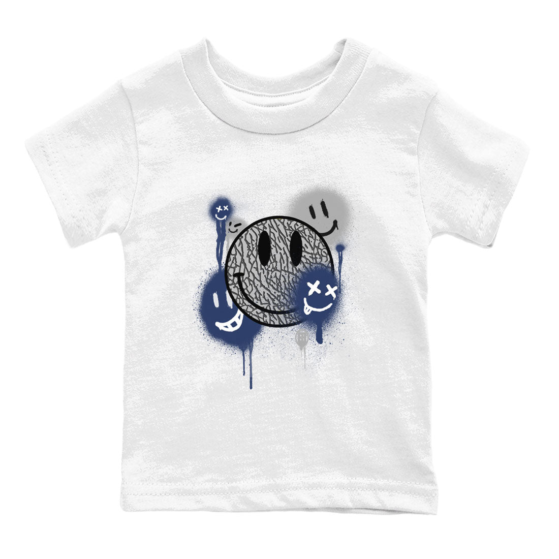 Smile Painting snkmatch Tees Kids - Air Jordan 3 Midnight Navy 2023