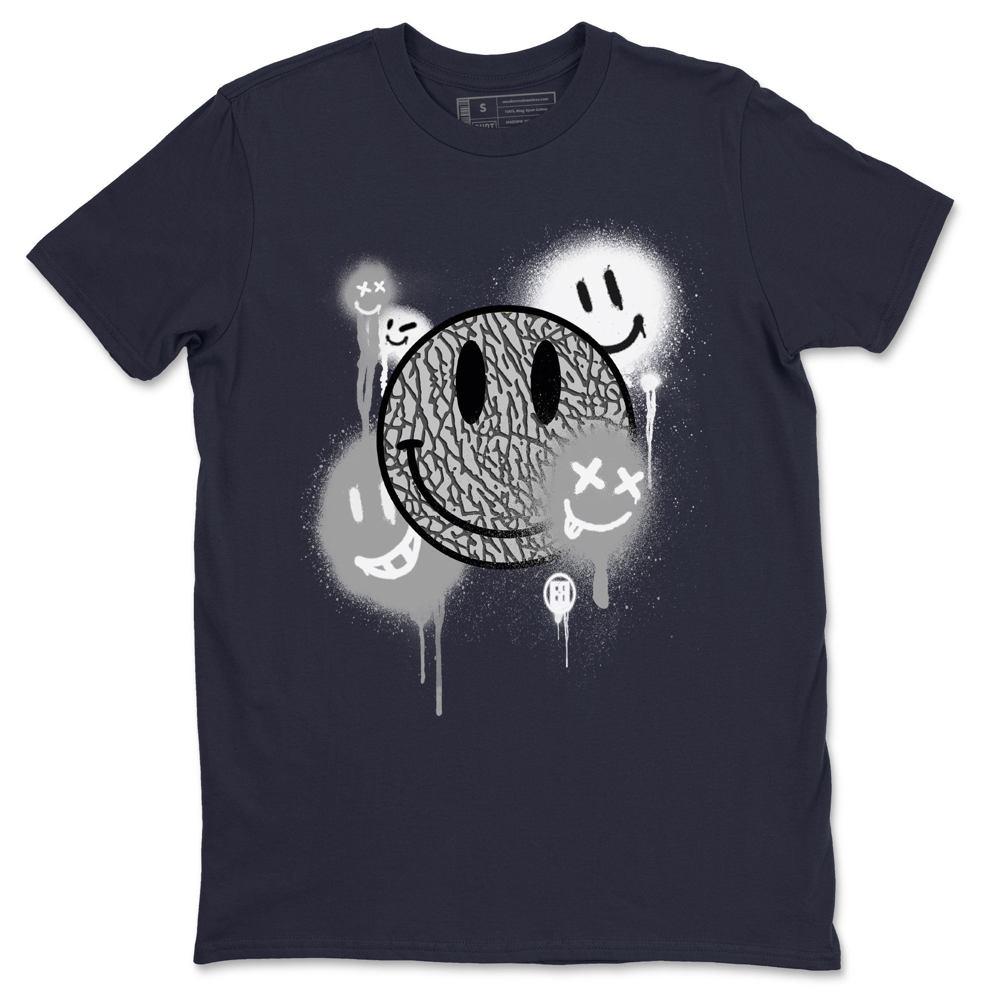 Smile Painting snkmatch Tees - Air Jordan 3 Midnight Navy 2023