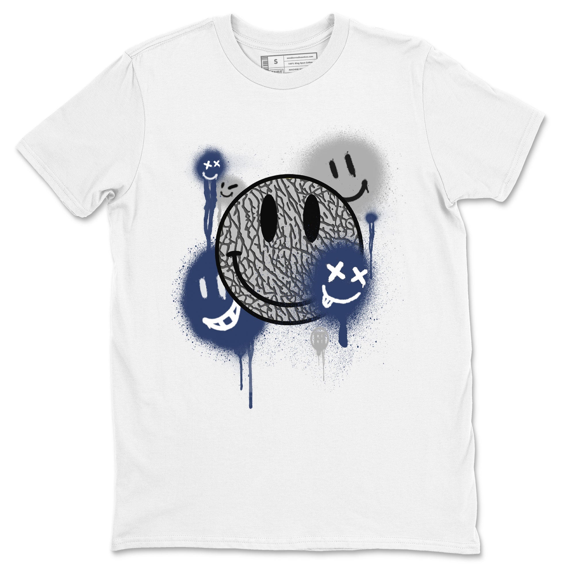 Smile Painting snkmatch Tees - Air Jordan 3 Midnight Navy 2023