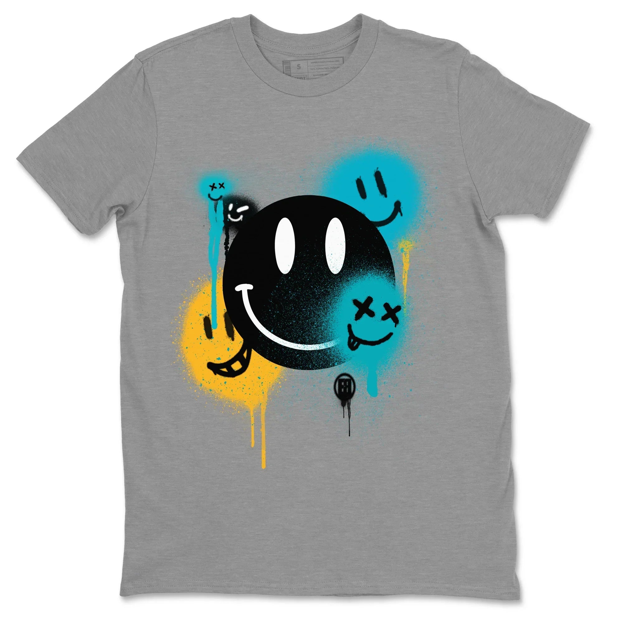 Smile Painting Unisex Tops - Air Jordan 5 Aqua