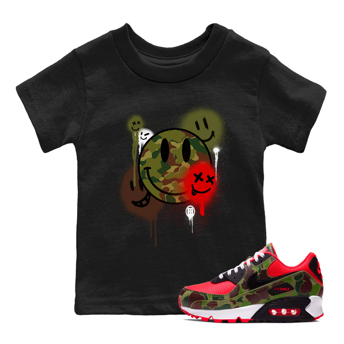 Smile Painting SNRT Sneaker Tees Kids - Air Max 90 Reverse Duck Camo