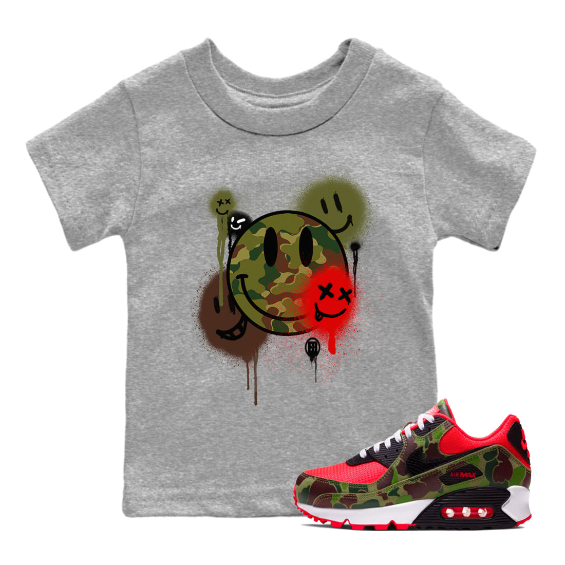 Smile Painting SNRT Sneaker Tees Kids - Air Max 90 Reverse Duck Camo