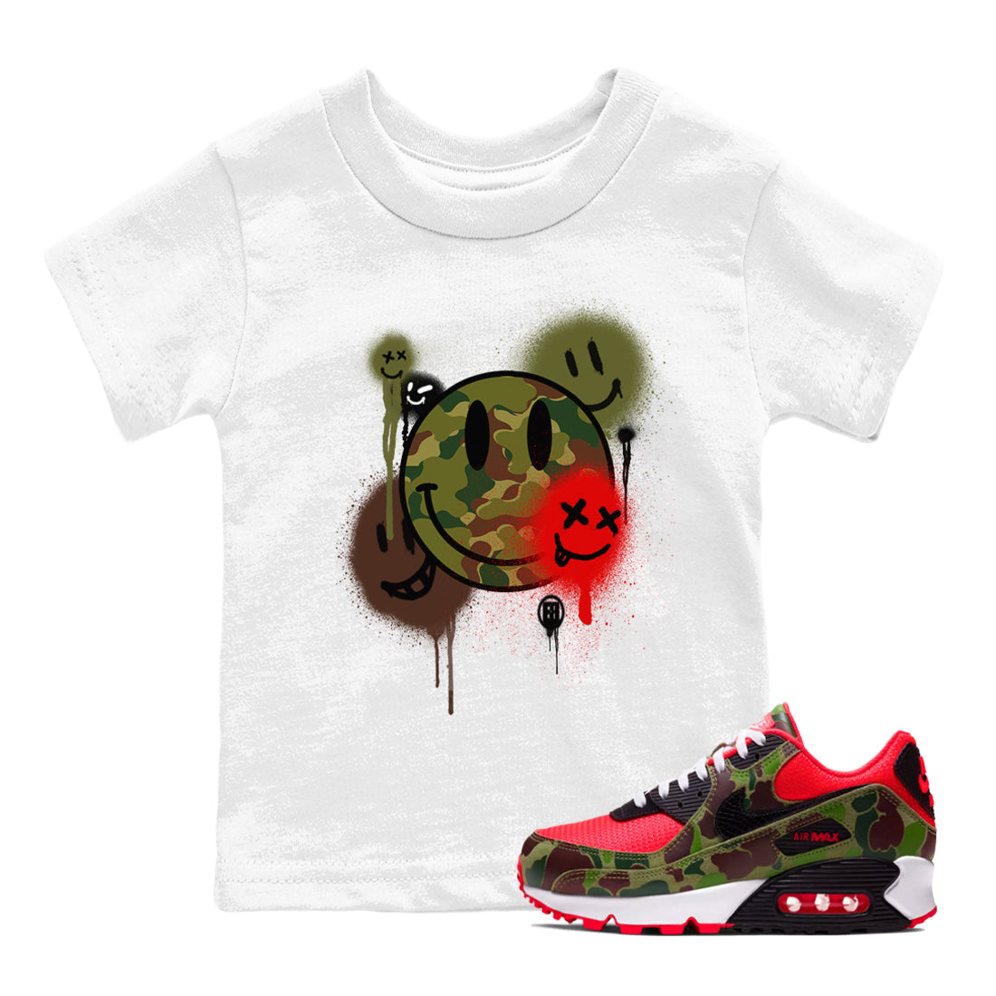 Smile Painting SNRT Sneaker Tees Kids - Air Max 90 Reverse Duck Camo