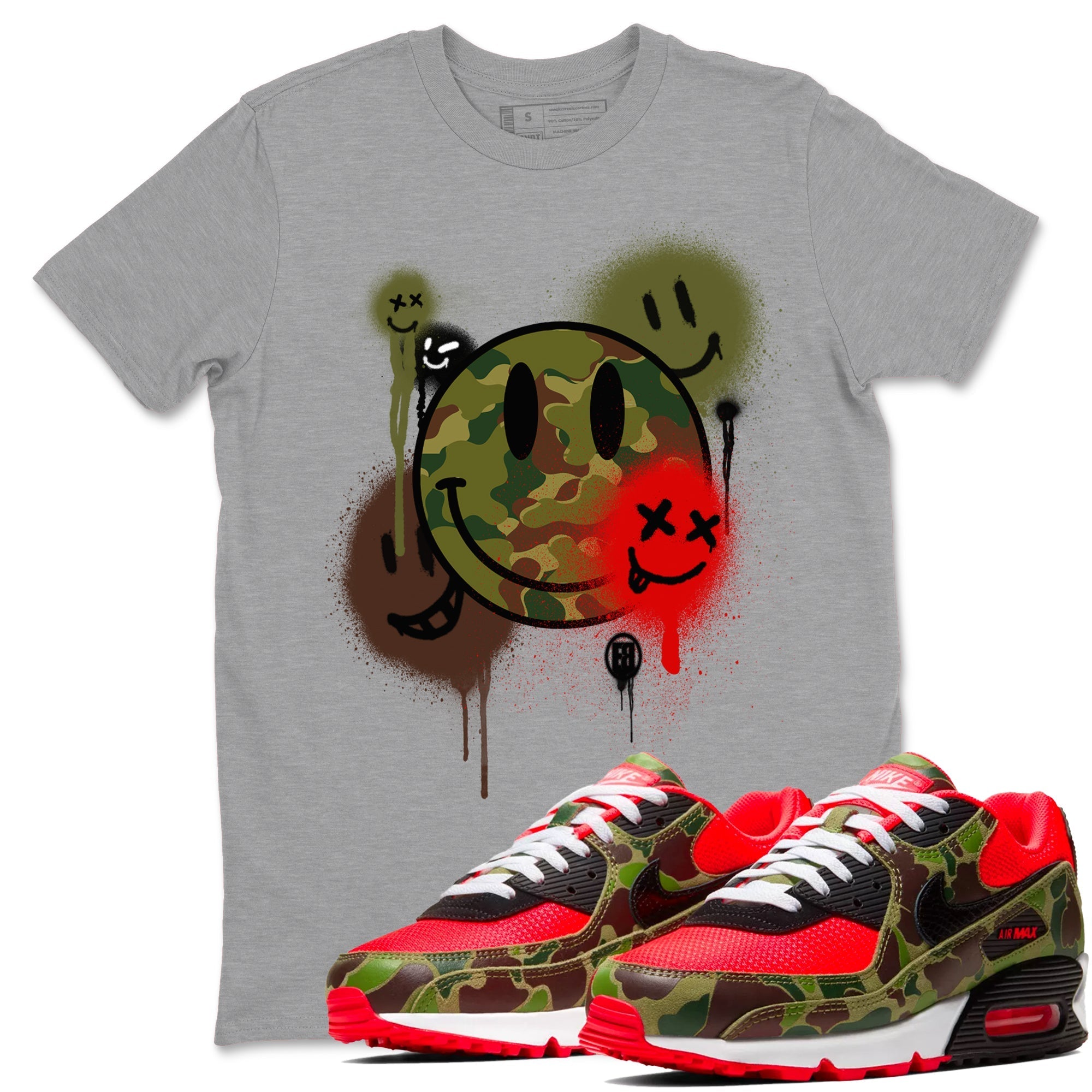 Smile Painting snkmatch Tees - Air Max 90 Reverse Duck Camo