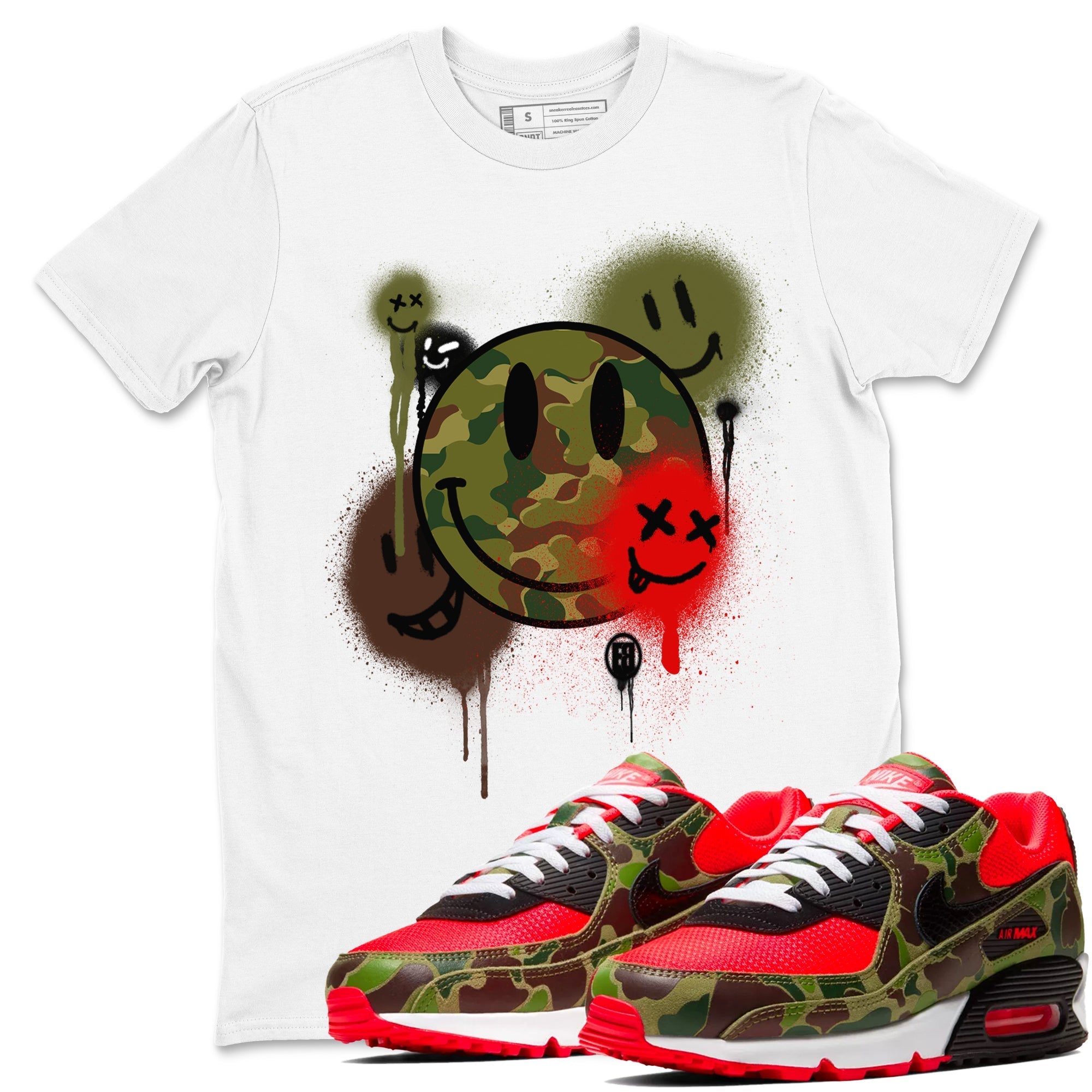 Smile Painting snkmatch Tees - Air Max 90 Reverse Duck Camo
