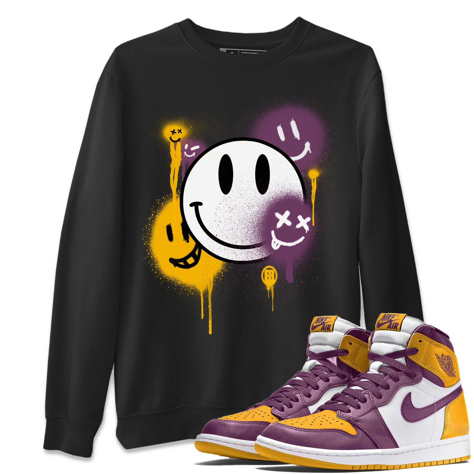 Smile Painting Unisex Tops - Air Jordan 1 Brotherhood