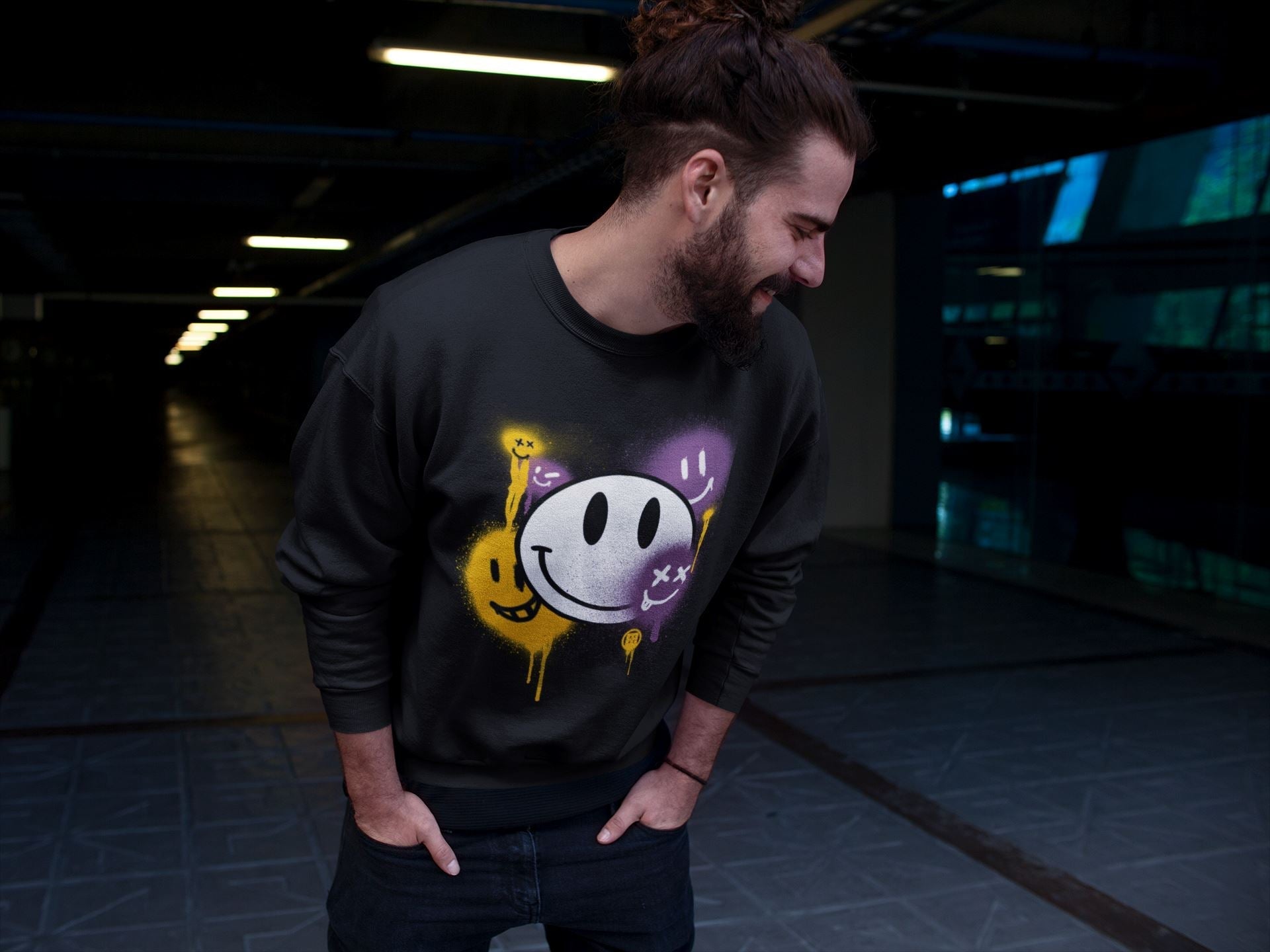 Smile Painting Unisex Tops - Air Jordan 1 Brotherhood