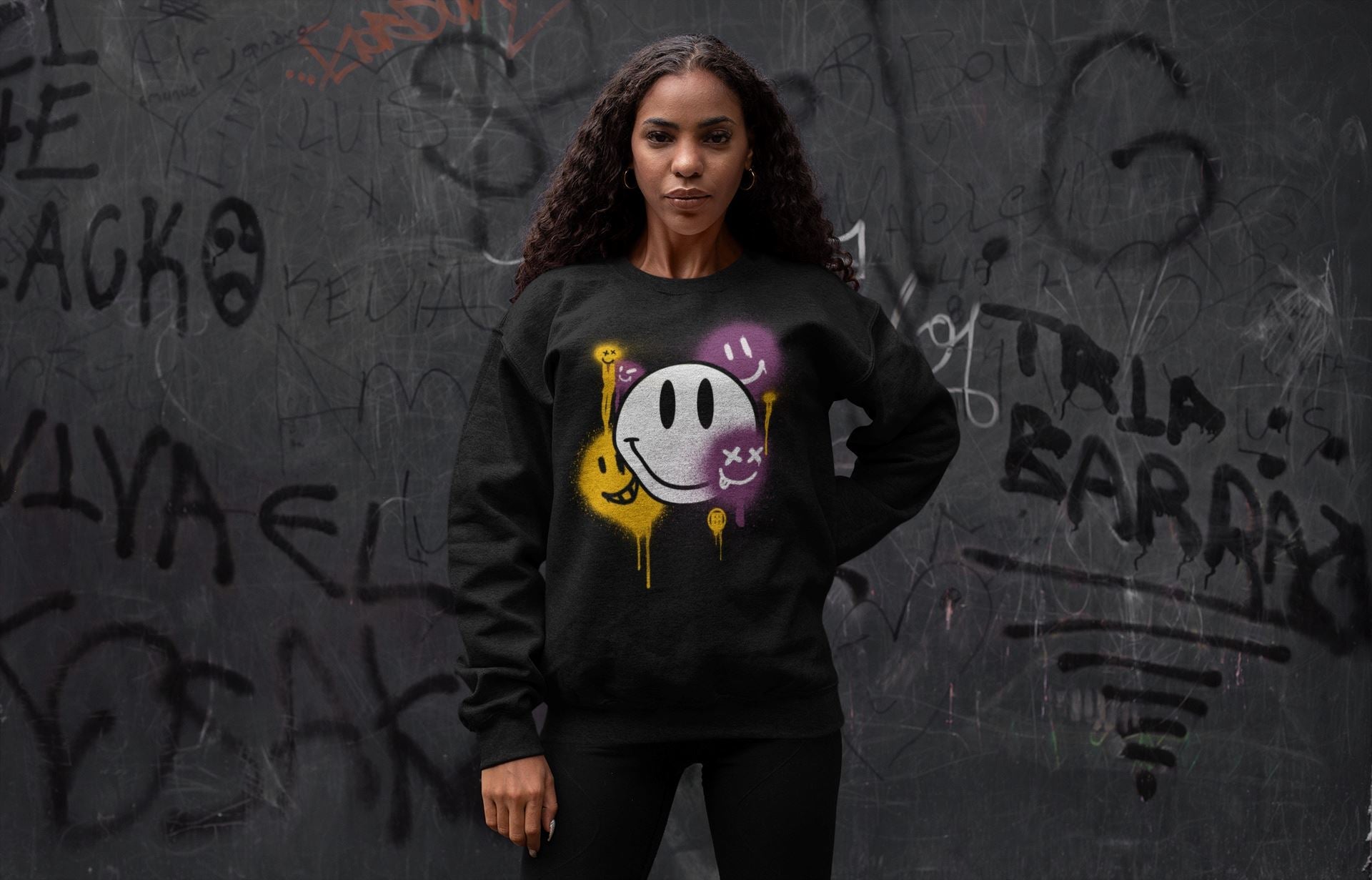 Smile Painting Unisex Tops - Air Jordan 1 Brotherhood