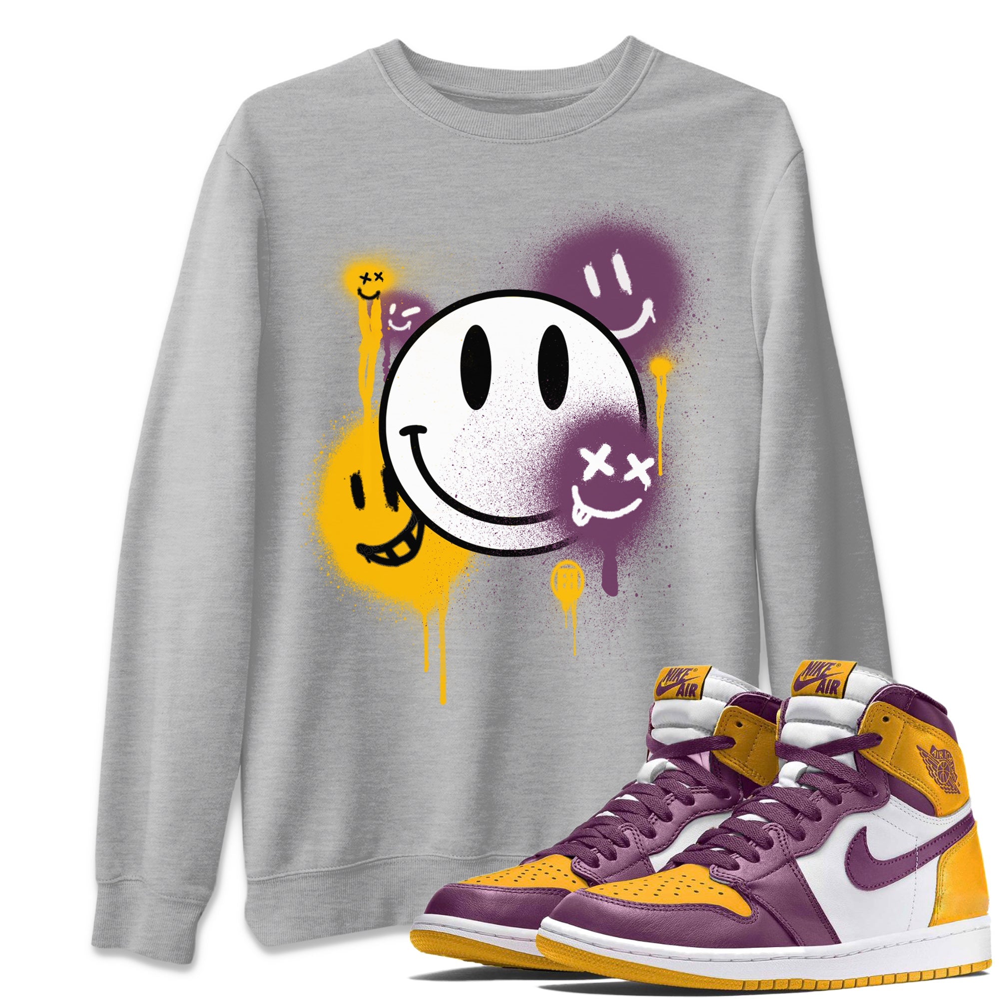 Smile Painting Unisex Tops - Air Jordan 1 Brotherhood