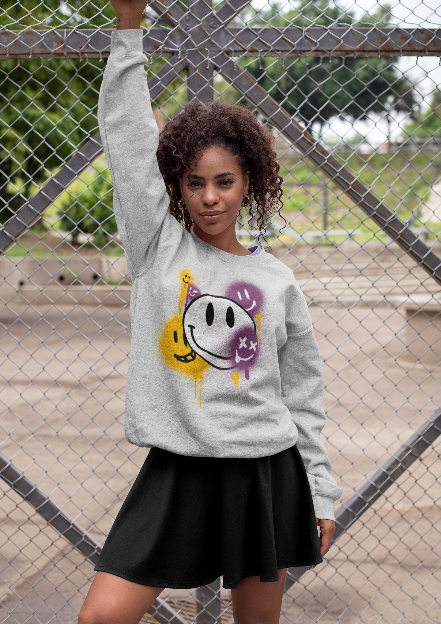 Smile Painting Unisex Tops - Air Jordan 1 Brotherhood
