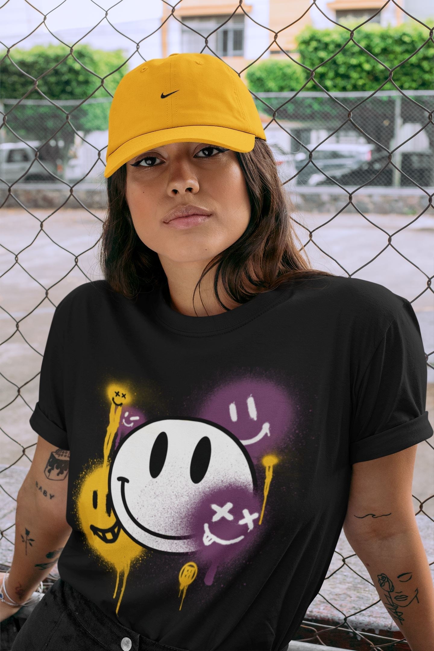Smile Painting Unisex Tops - Air Jordan 1 Brotherhood