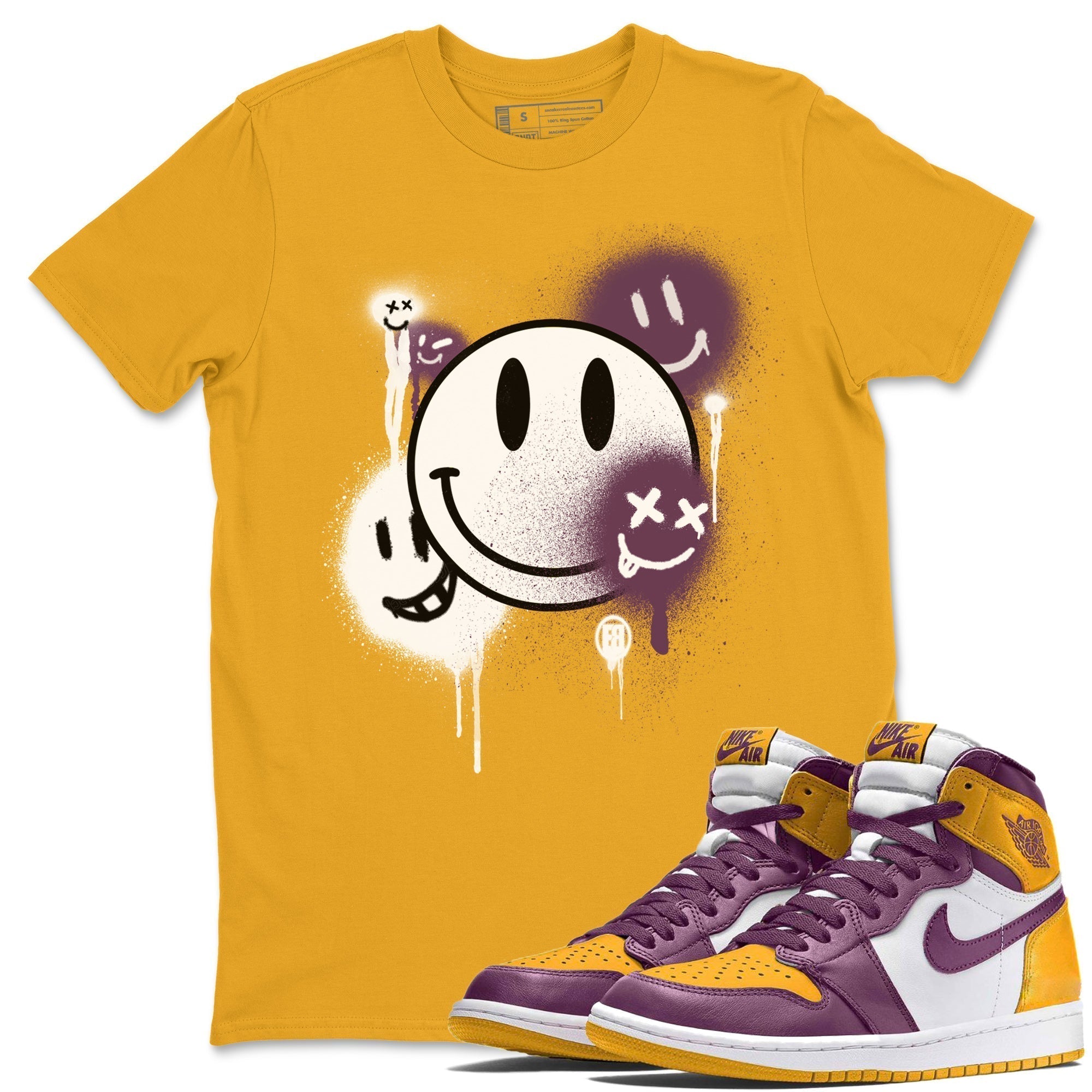 Smile Painting Unisex Tops - Air Jordan 1 Brotherhood